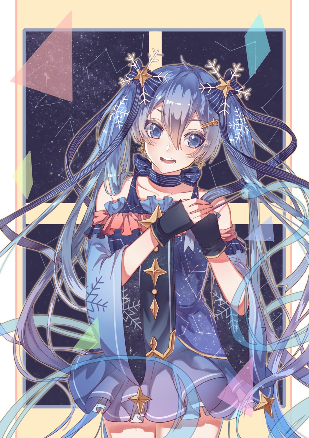 dress, hatsune_miku, sora_(zwz030), vocaloid, yuki_miku