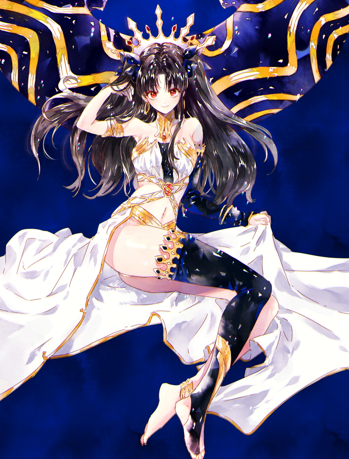 ahma, ass, dress, fate/grand_order, feet, ishtar_(fate), thighhighs, toosaka_rin