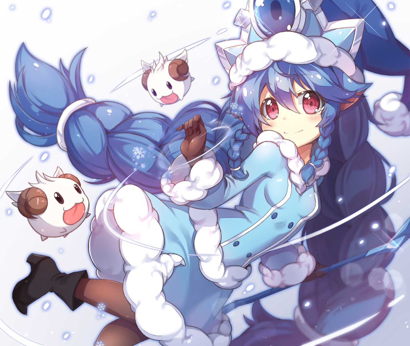 animal_ears, heels, league_of_legends, lulu_(league_of_legends), poro_(league_of_legends), sora_(dkssud6580)
