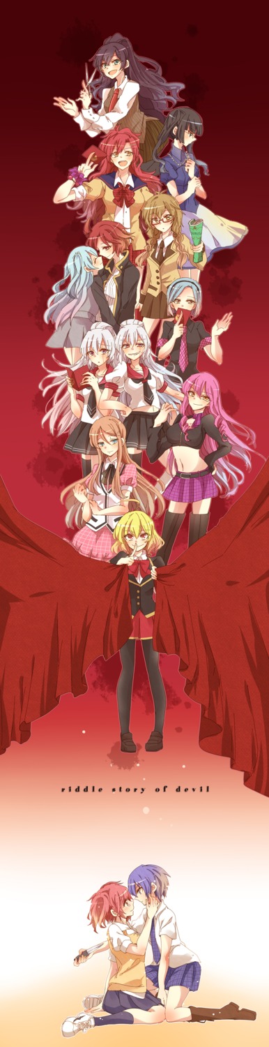 akuma_no_riddle, azuma_tokaku, banba_mahiru/shin'ya, hanabusa_sumireko, hashiri_nio, ichinose_haru, inukai_isuke, kaminaga_kouko