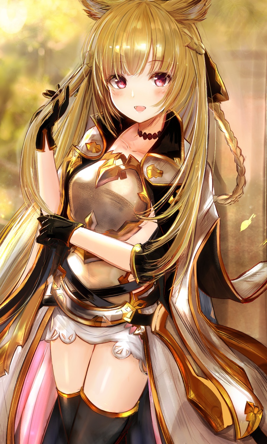 animal_ears, armor, efuri_(riarea00), granblue_fantasy, thighhighs, yuisis_(granblue_fantasy)