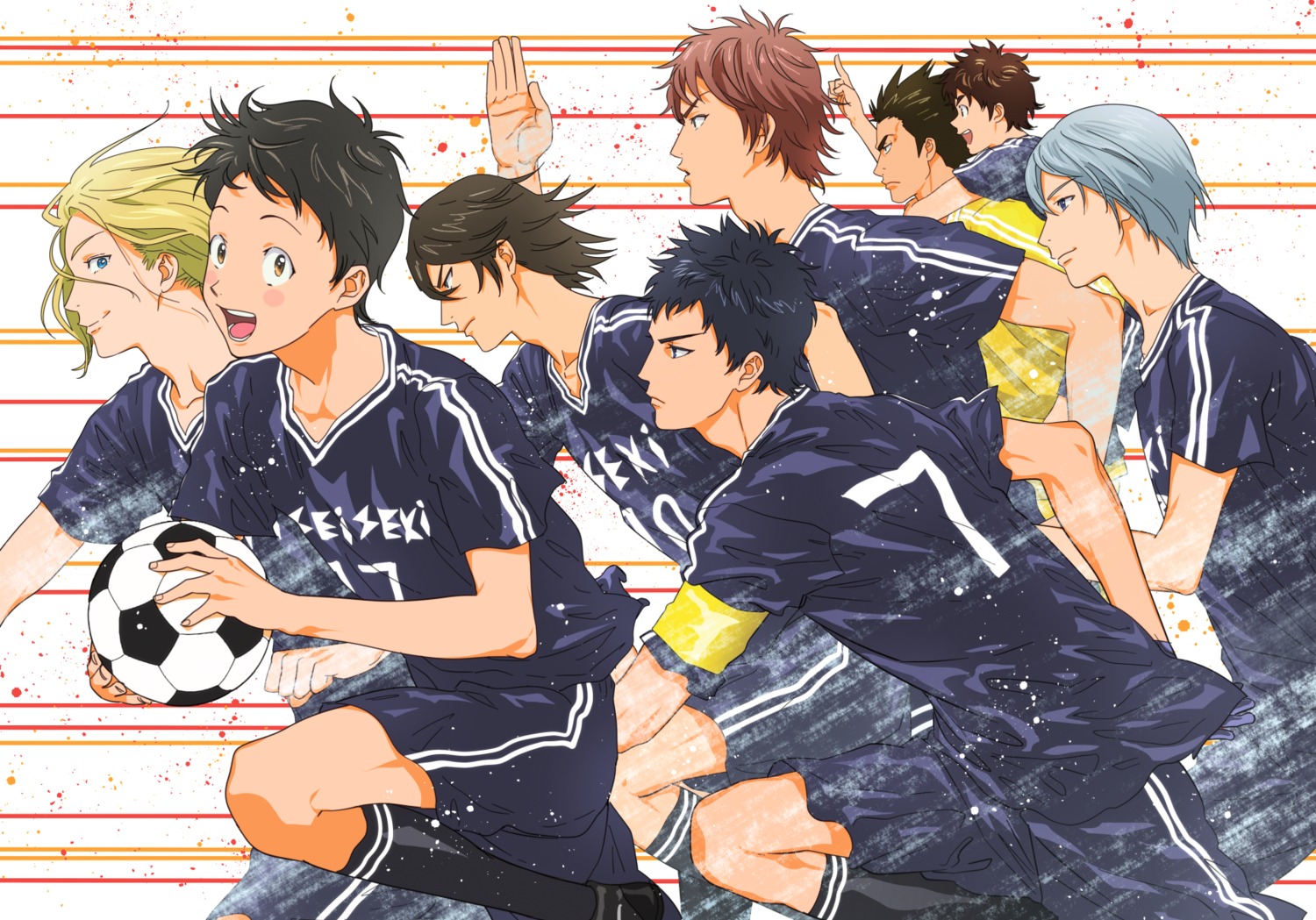 days_(tv), haibara_shirou, inohara_susumu, kazama_jin_(days), kimidake, kimishita_atsushi, male, mizuki_hisahito, ooshiba_kiichi, soccer, tsukamoto_tsukushi, uniform, usui_yuuta