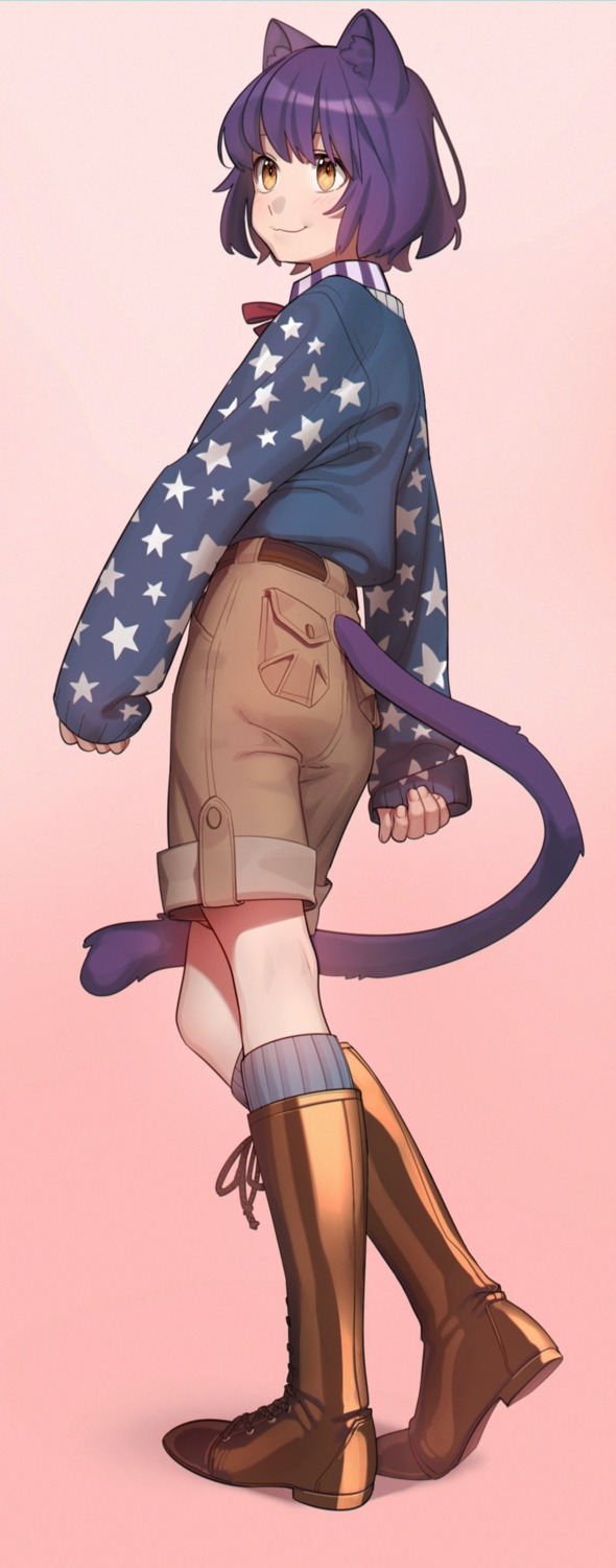 aconitea, animal_ears, male, nekomimi, tail