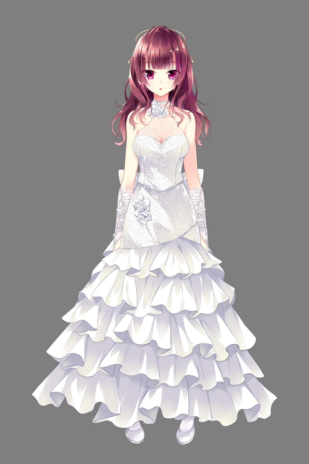 cleavage, dress, ensemble_(company), golden_marriage, hayakawa_harui, heels, ichijouji_touko, transparent_png, wedding_dress