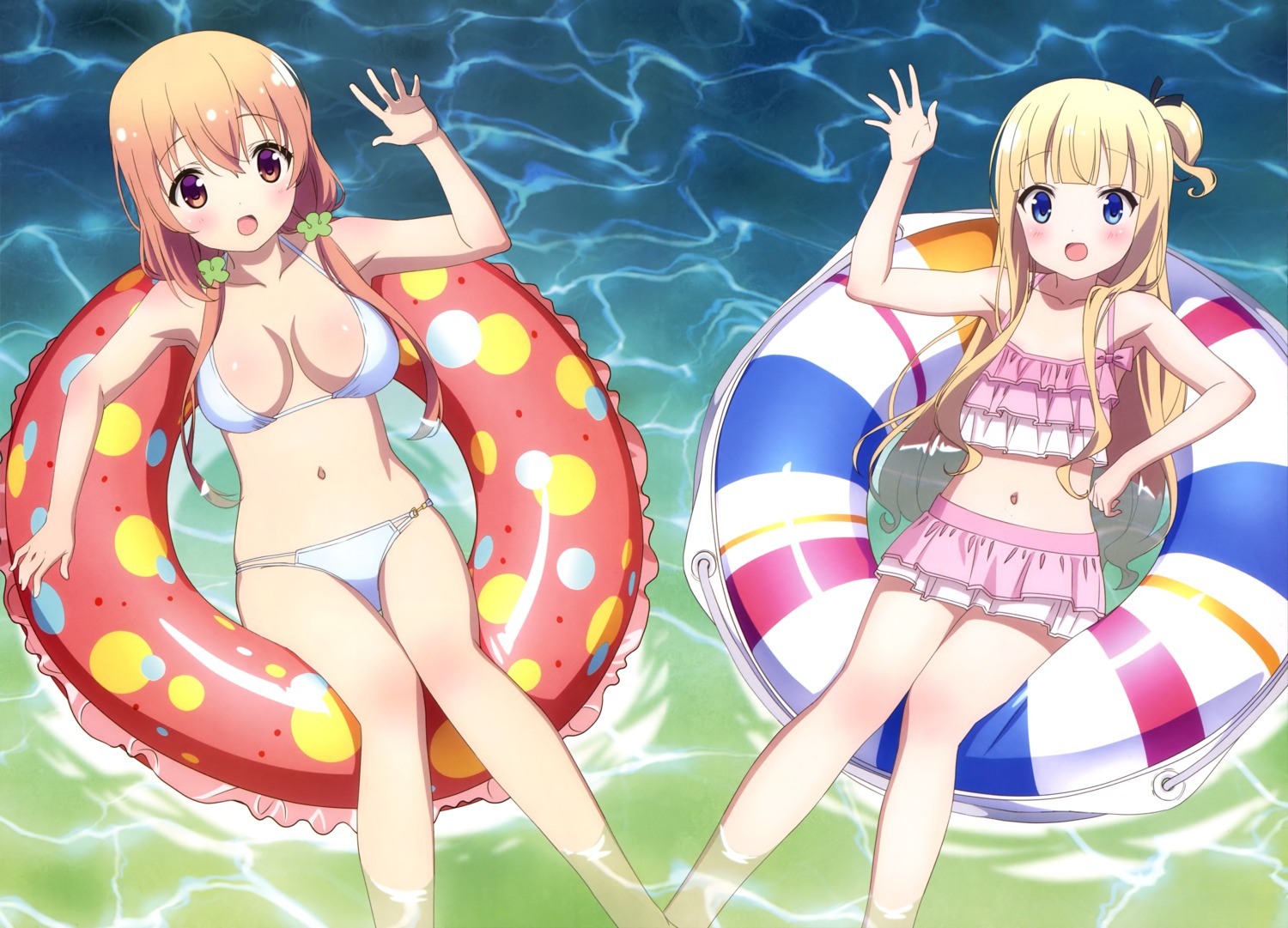bikini, cleavage, hiiragi_mayuki, hinako_note, sakuragi_hinako, swimsuits, wet