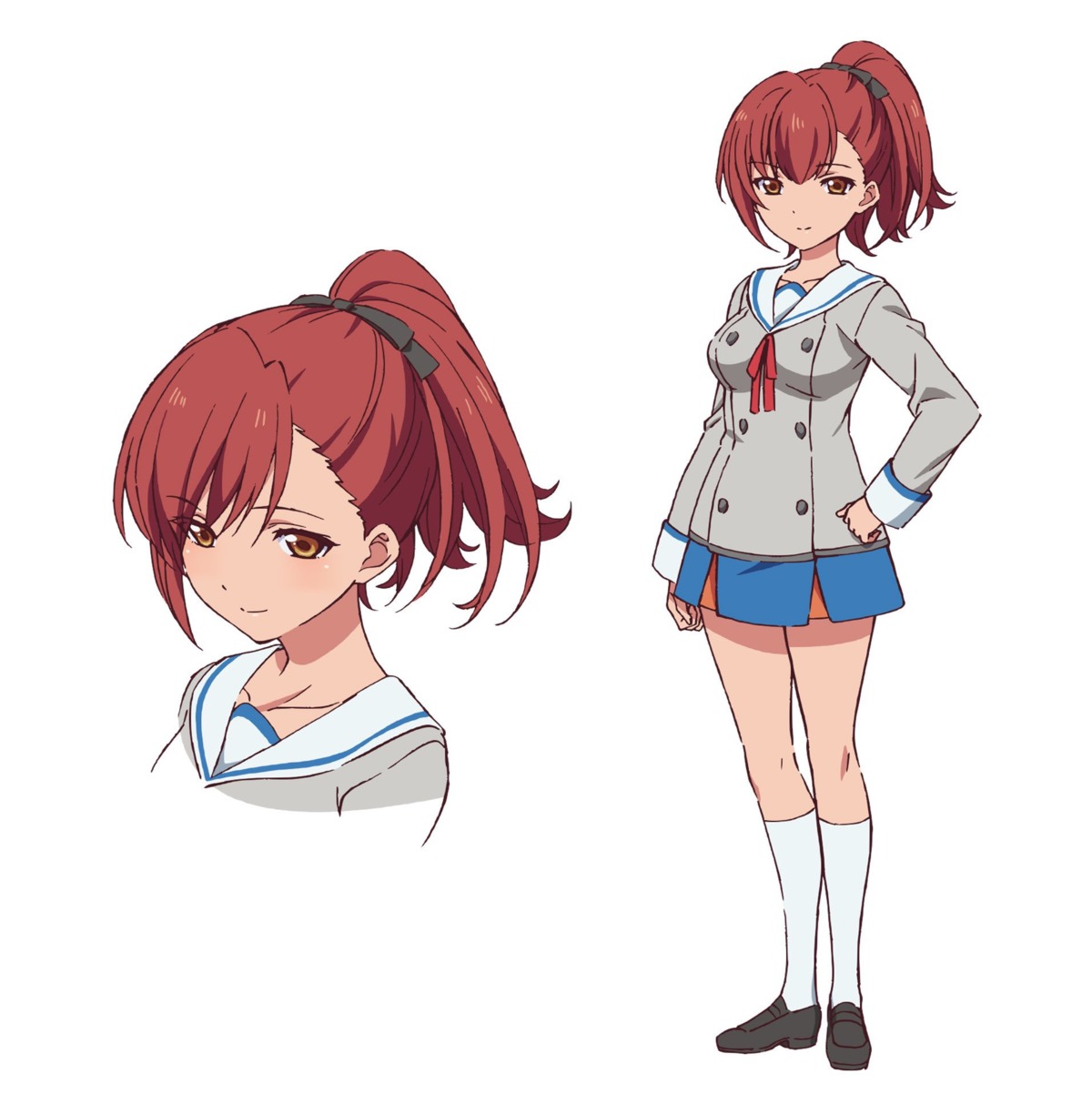 action_heroine_cheer_fruits, kuroki_roko, seifuku