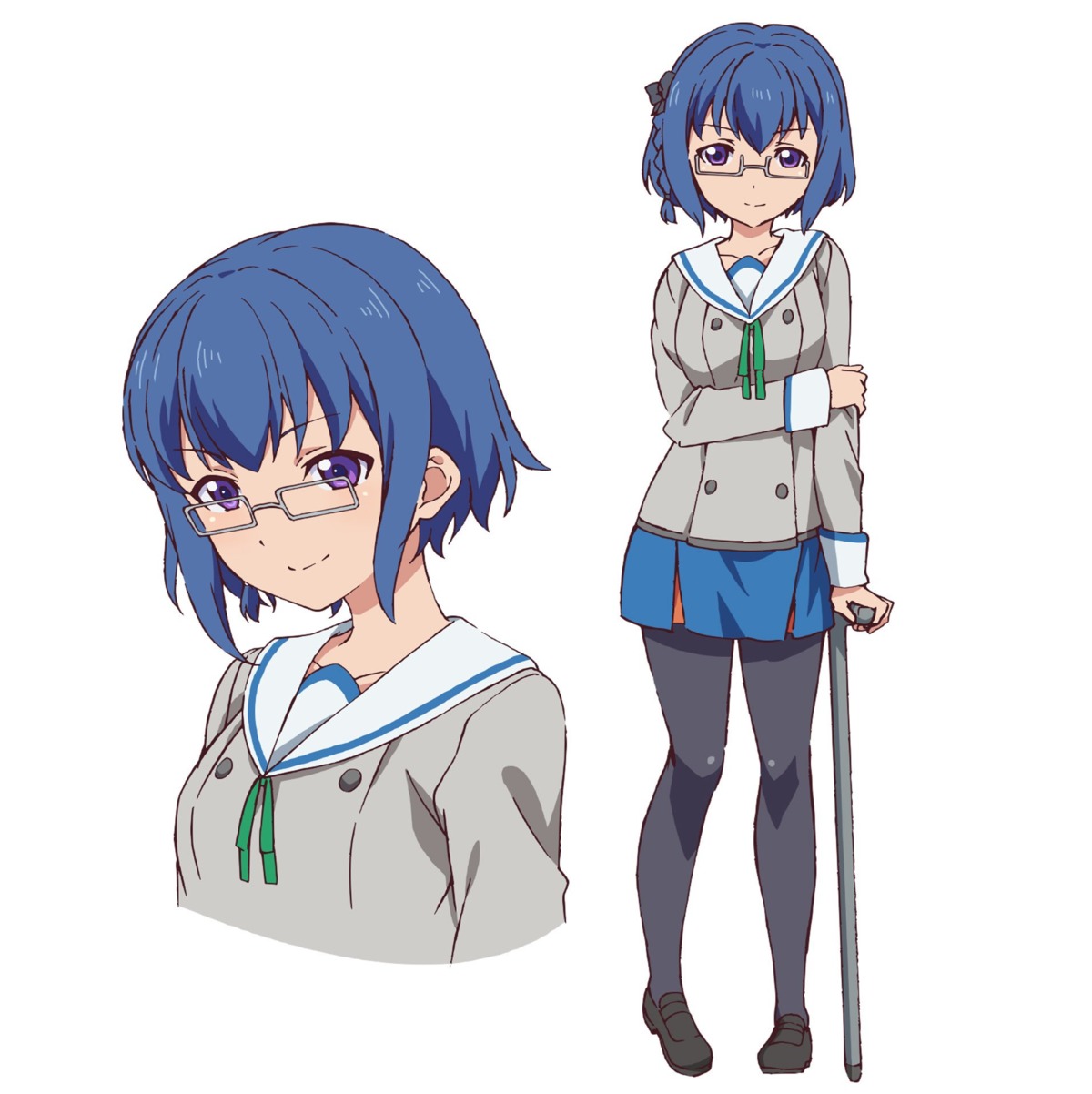 action_heroine_cheer_fruits, aoyama_genki, megane, pantyhose, seifuku