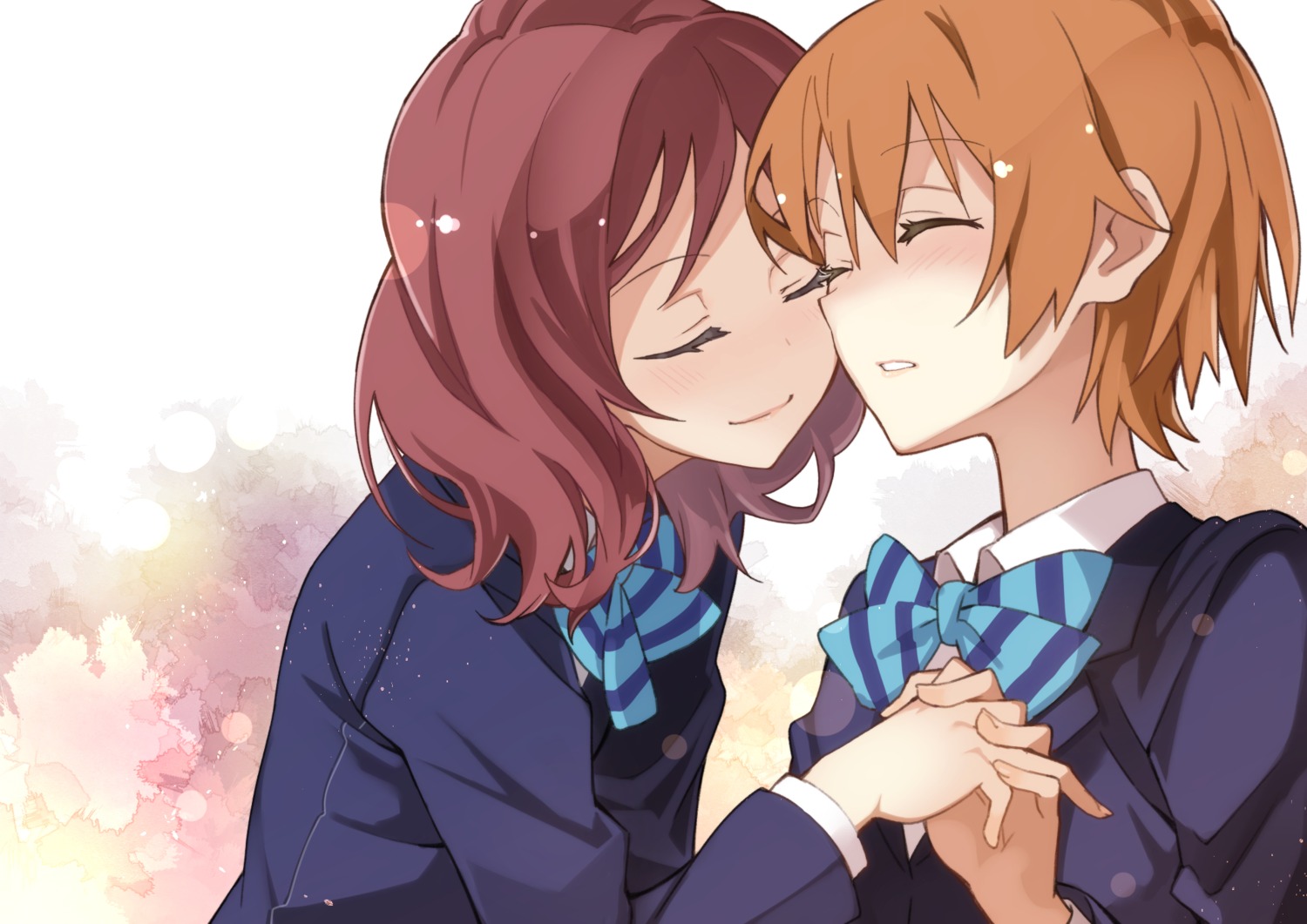 hoshizora_rin, love_live!, love_live!_(series), nishikino_maki, seifuku, ushiki_yoshitaka, yuri