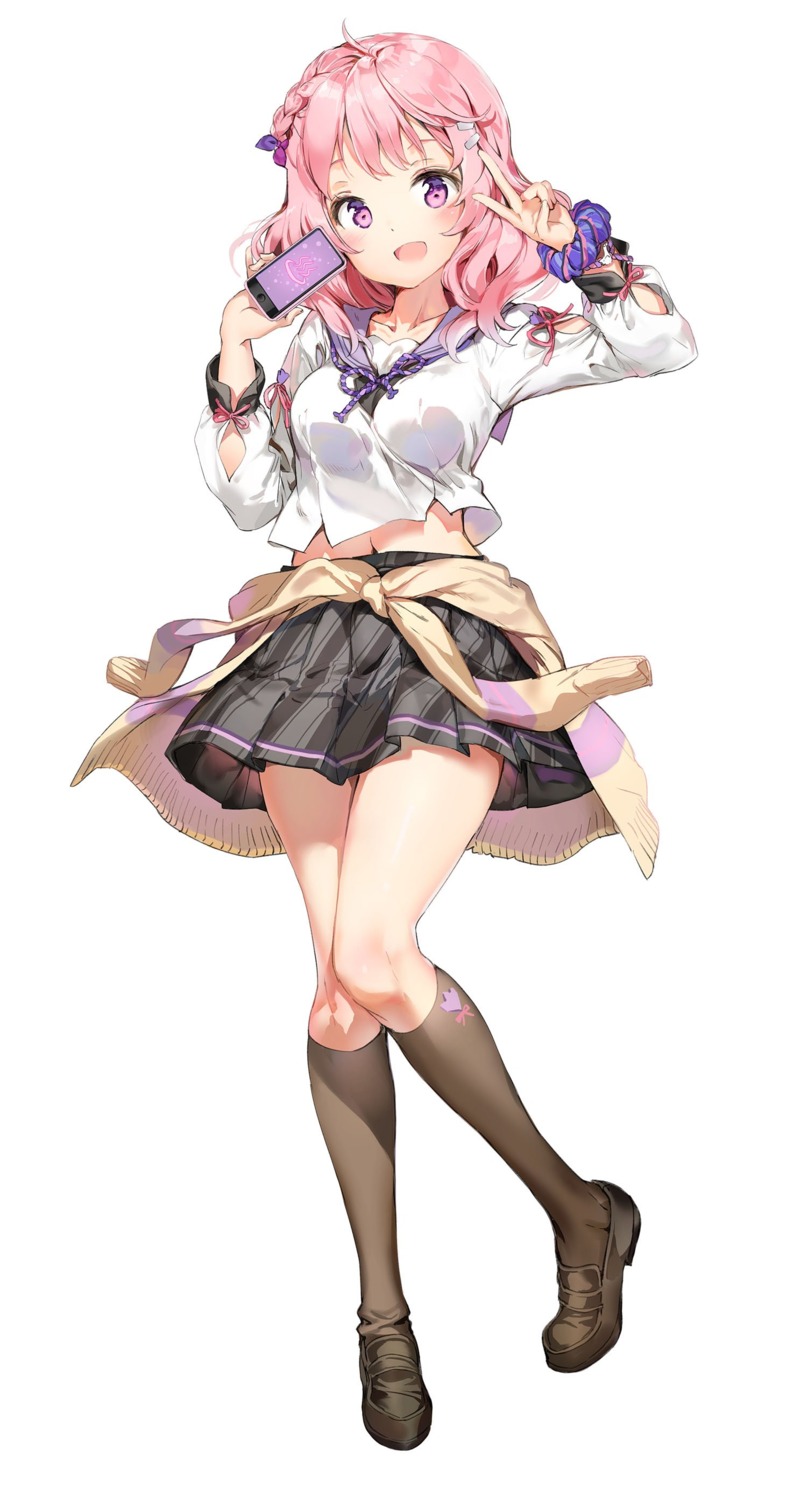 anmi, onsen_musume, seifuku, sweater, ureshino_rikka