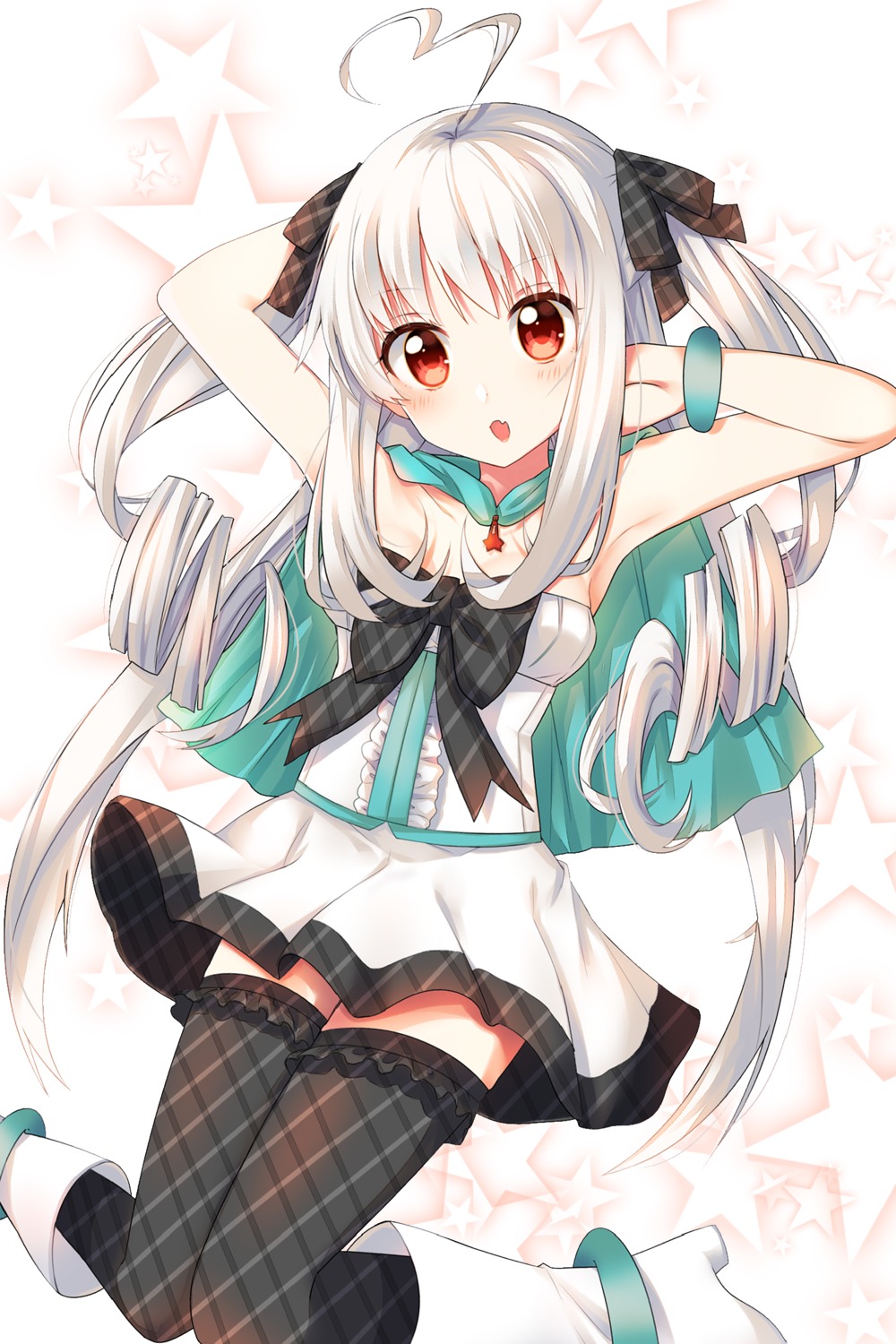 heels, neginoki, thighhighs