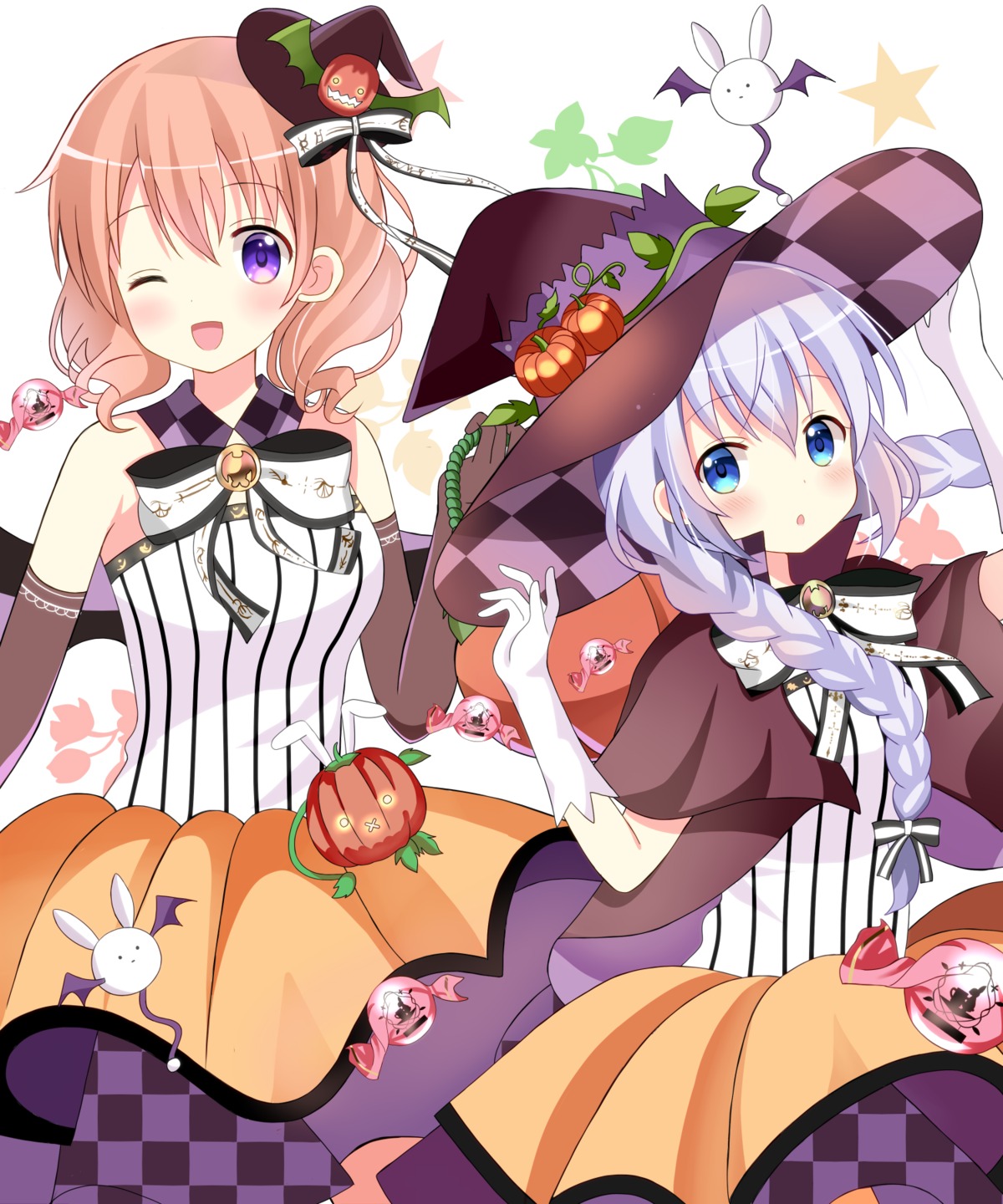 dress, gochuumon_wa_usagi_desu_ka?, halloween, hoto_cocoa, kafuu_chino, ryoutan, witch