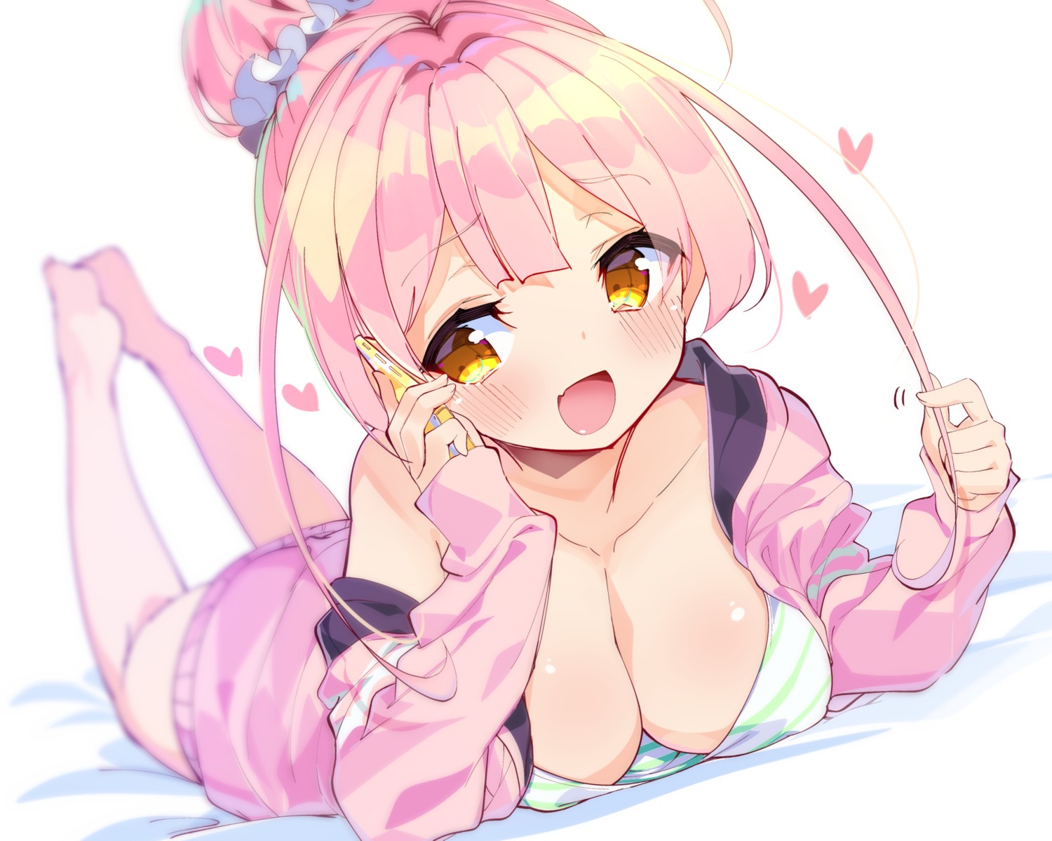 cleavage, erect_nipples, fujishimasei_1_gou, no_bra, open_shirt