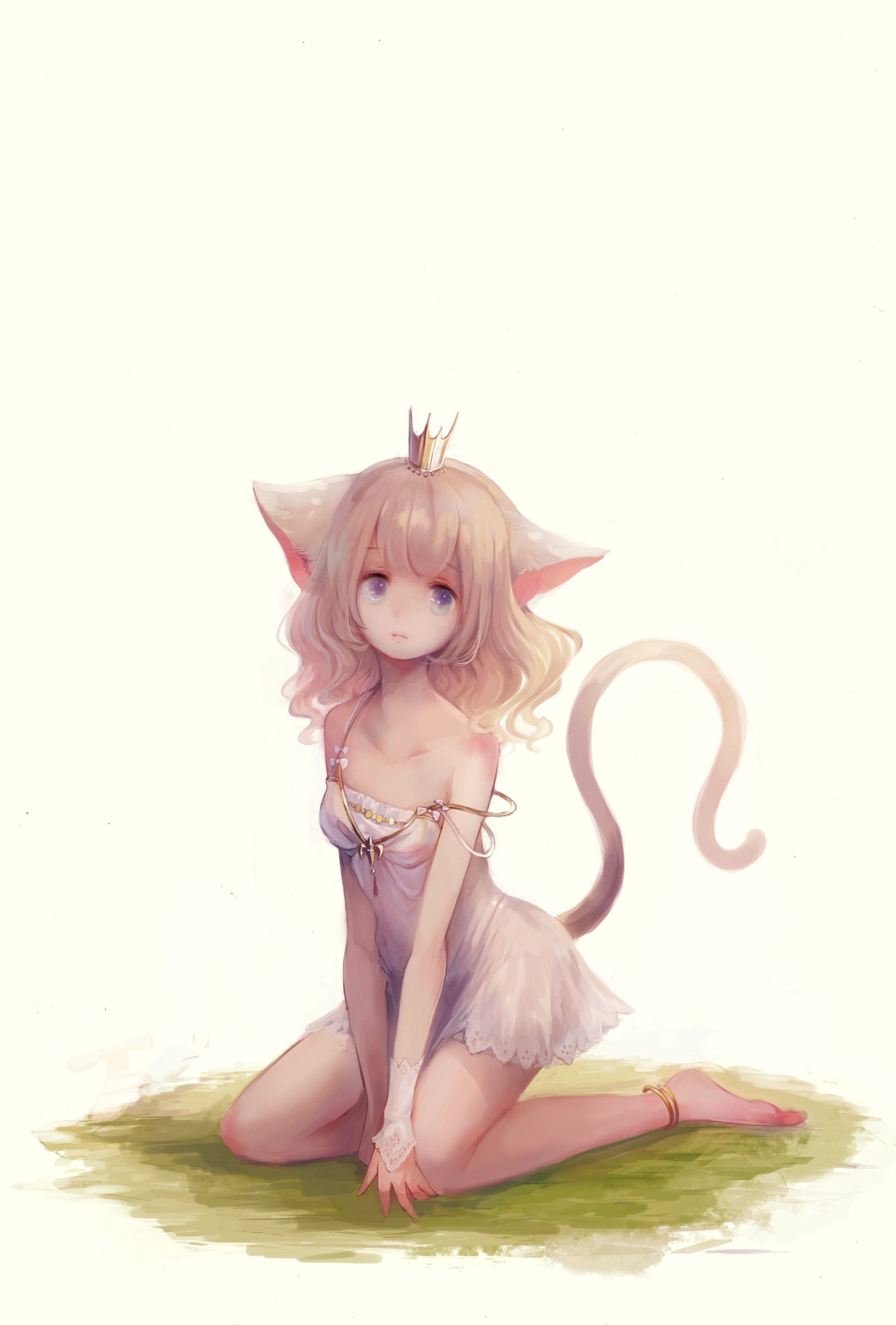 aka_tonbo_(lovetow), animal_ears, dress, nekomimi, tail