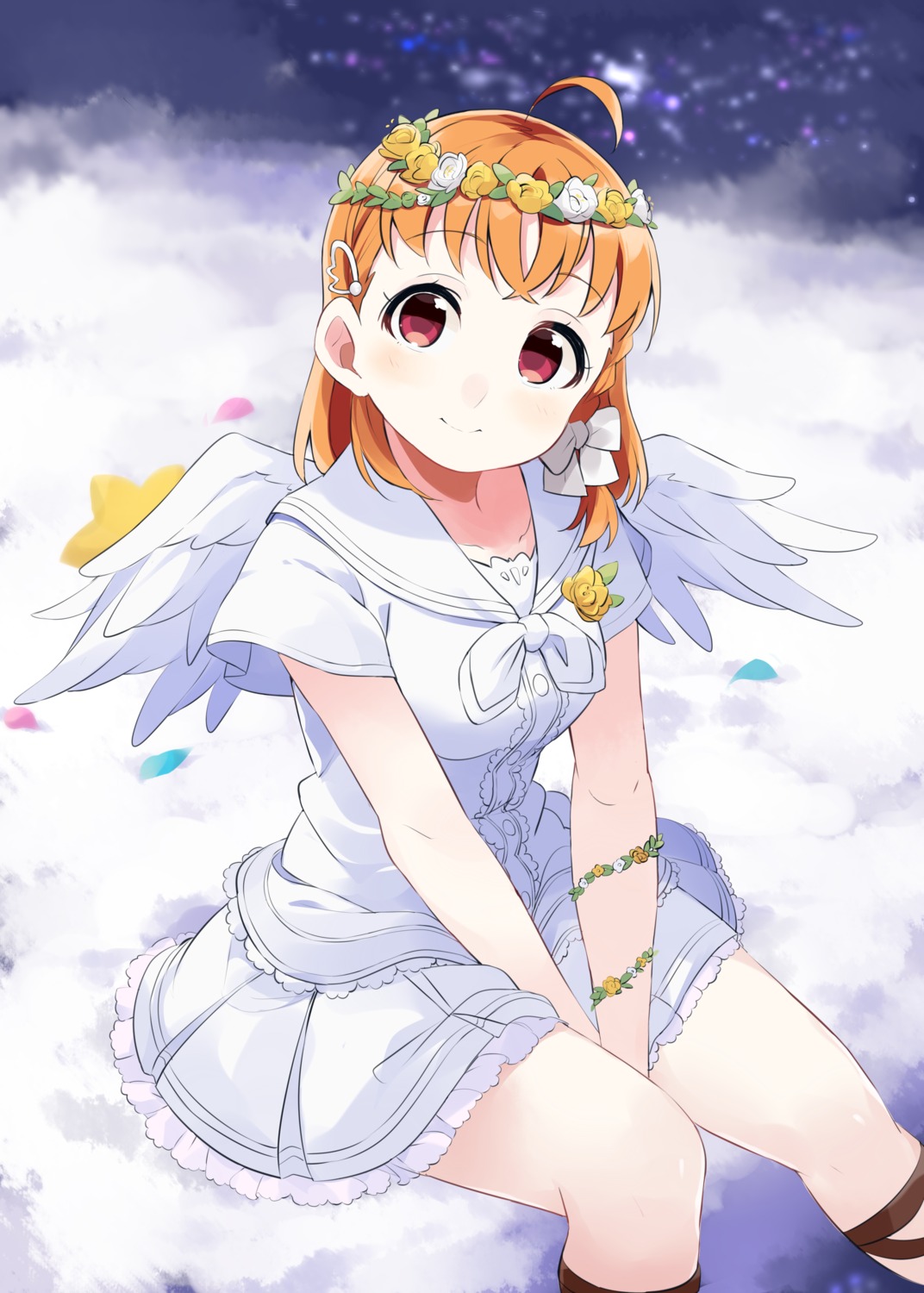 dress, love_live!_(series), love_live!_sunshine!!, takami_chika, totoki86, wings