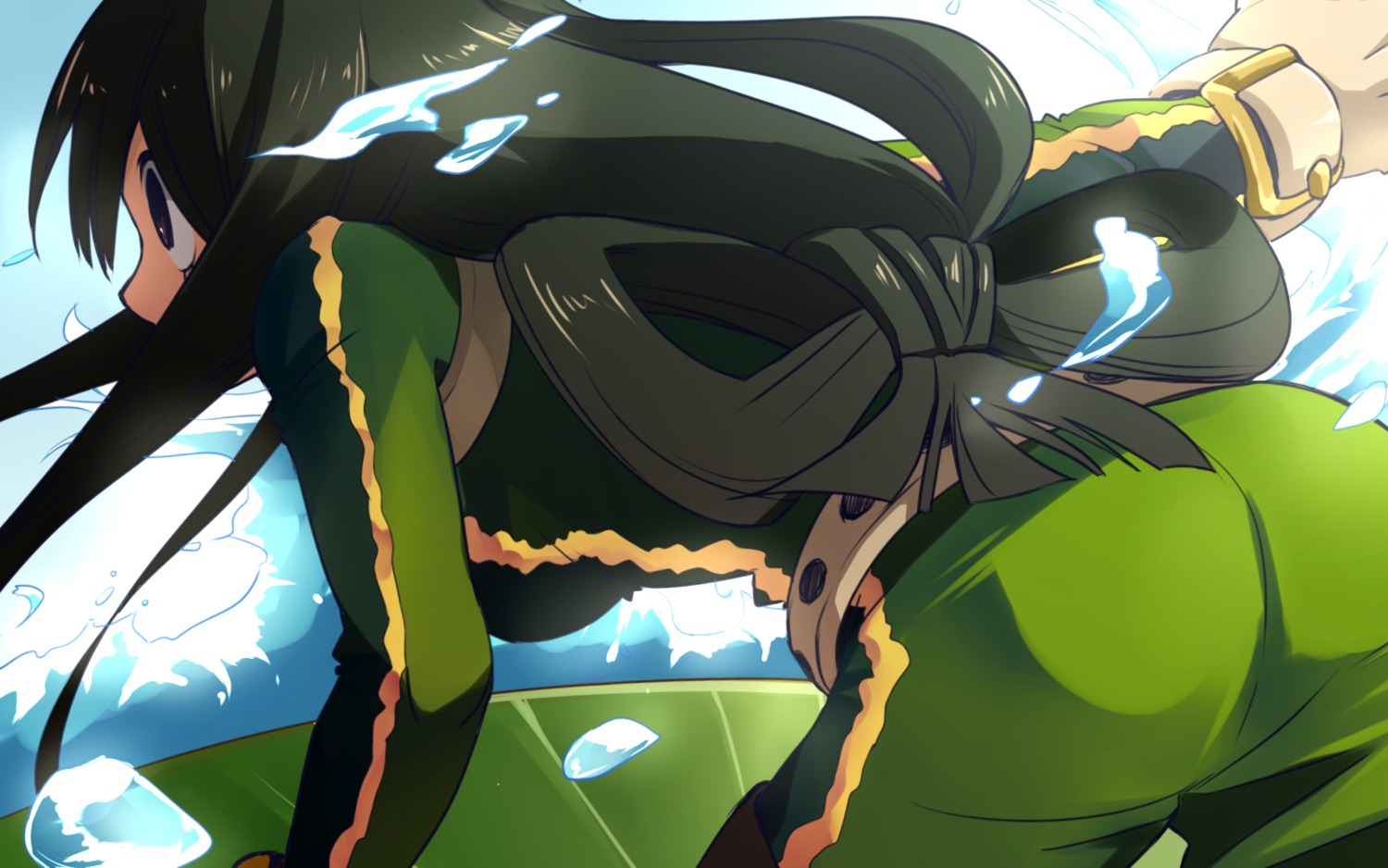 ass, asui_tsuyu, bodysuit, boku_no_hero_academia, otton