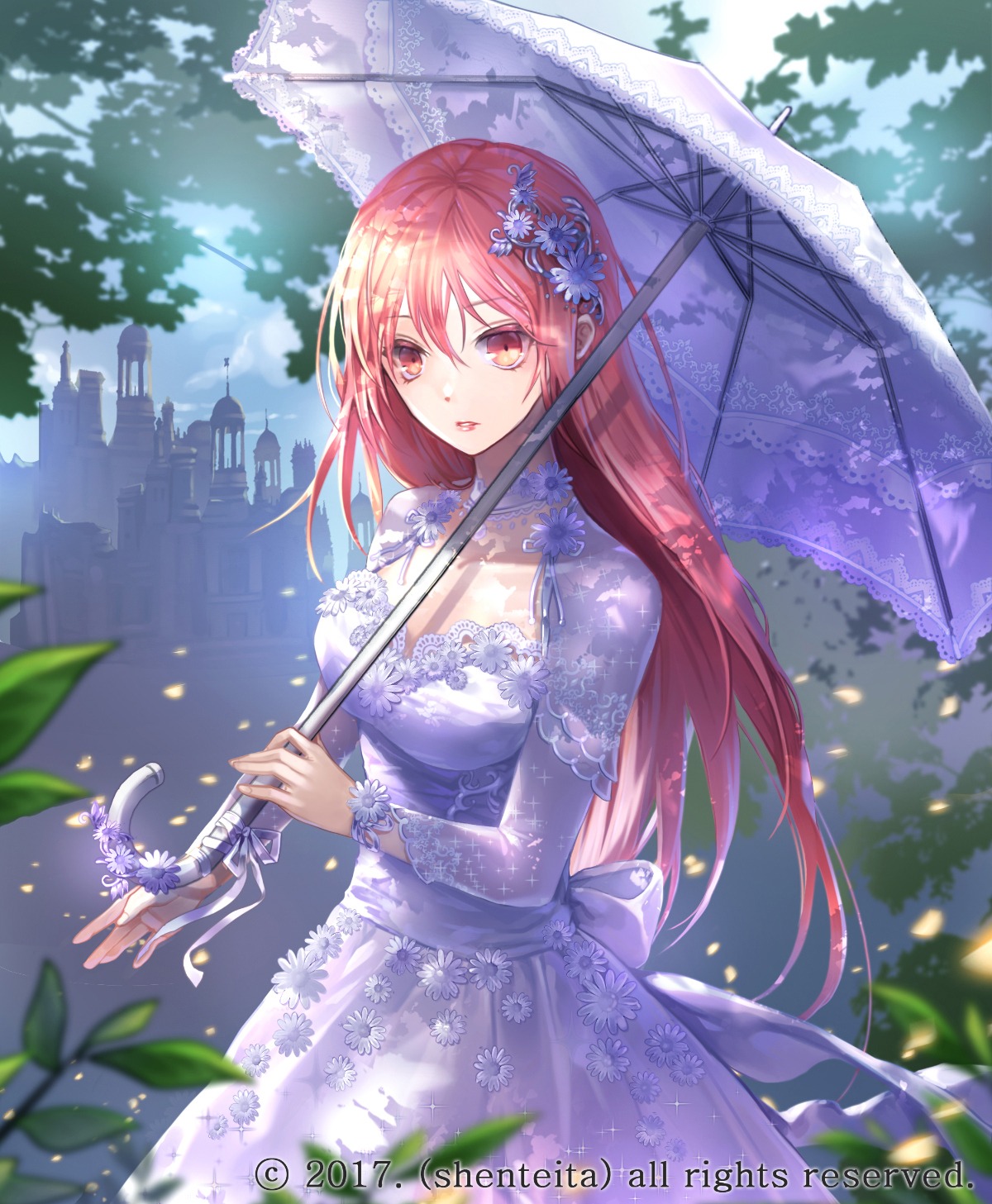 dress, shente_(sharkpunk), umbrella