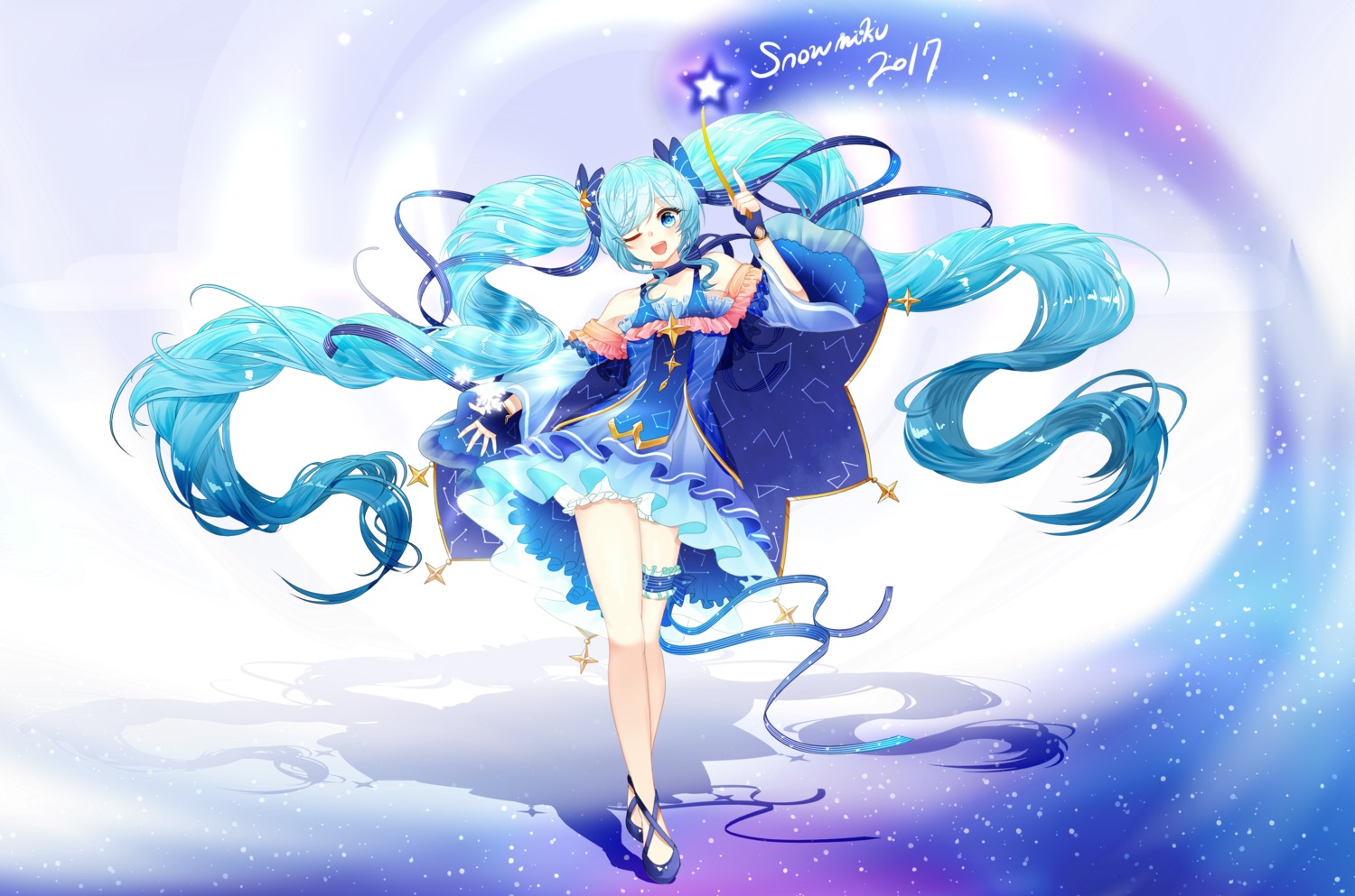 garter, hatsune_miku, lepoule_(kmjh90), vocaloid, yuki_miku