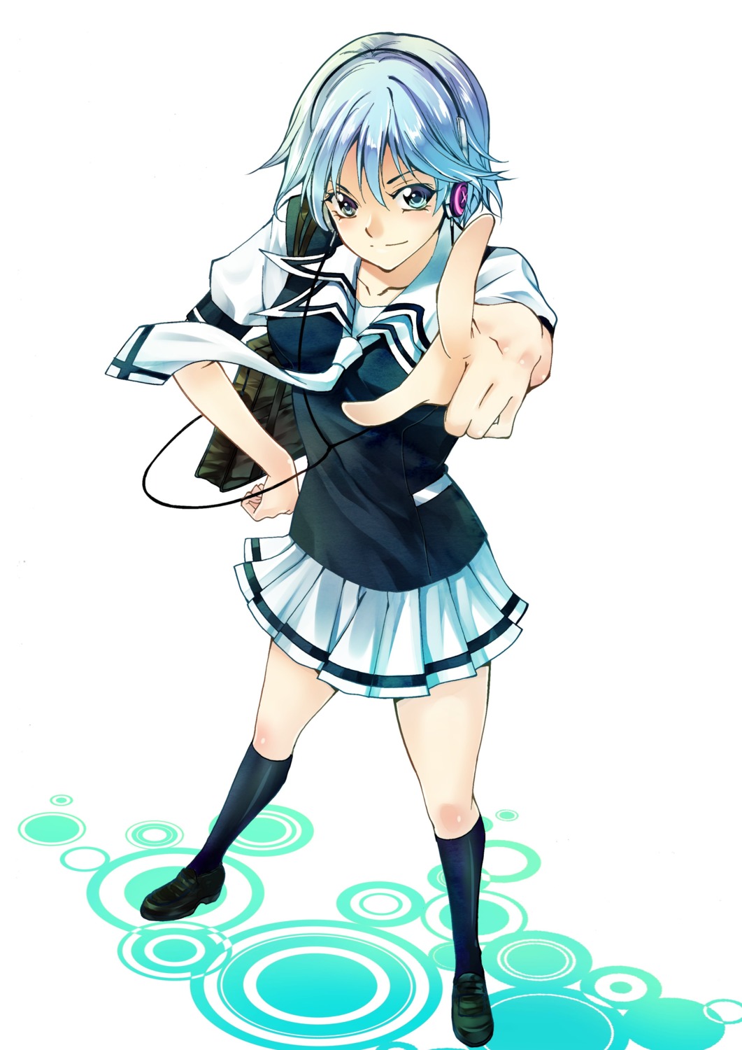 akitsuki_fuuka, fuuka, headphones, seifuku, seo_kouji
