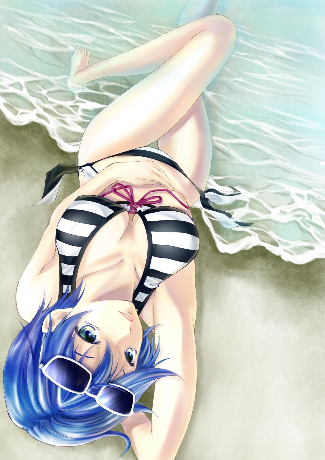 asahina_suzuka, bikini, cleavage, fuuka, megane, seo_kouji, suzuka, swimsuits, wet