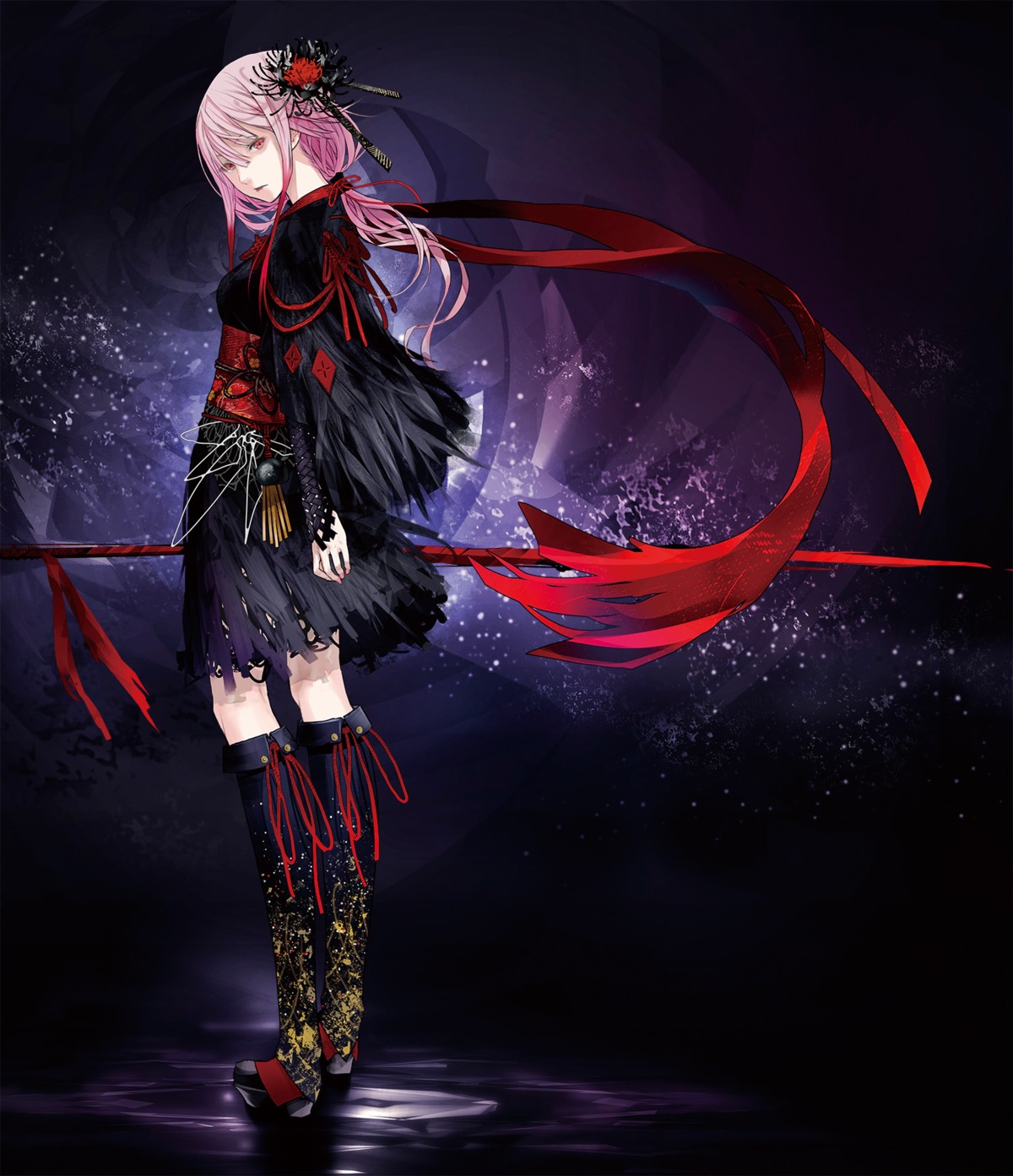 egoist, japanese_clothes, redjuice, torn_clothes, yuzuriha_inori