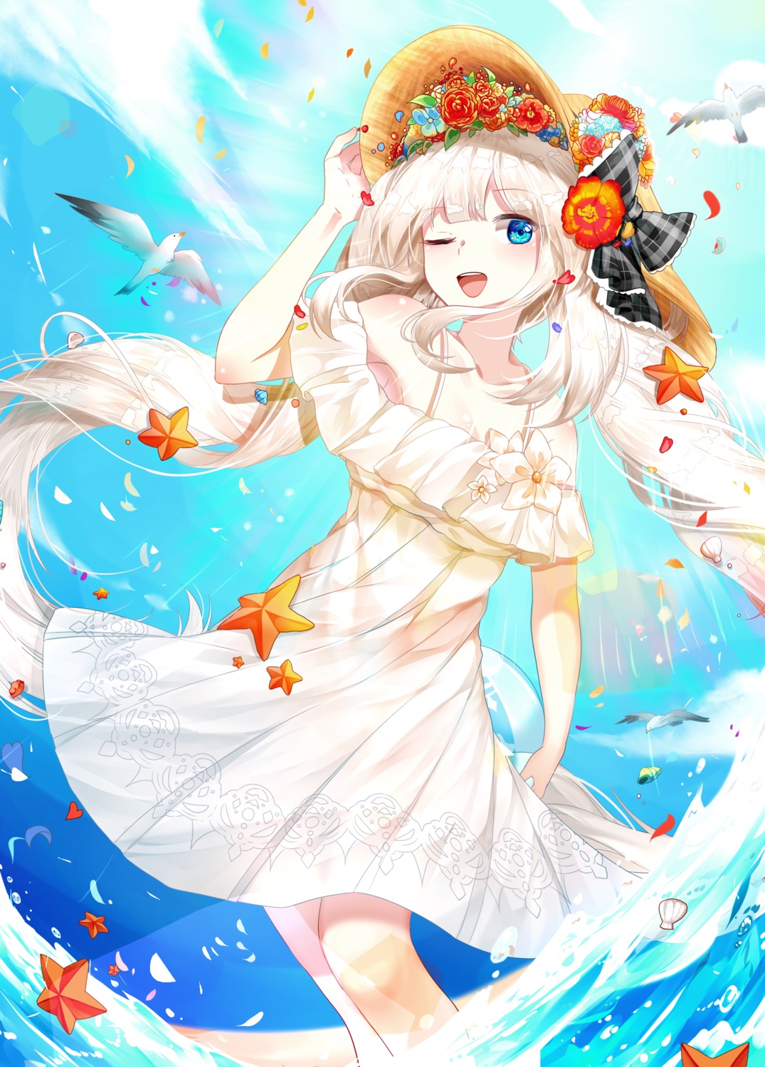 dress, fate/grand_order, lepoule_(kmjh90), marie_antoinette_(fate), wet