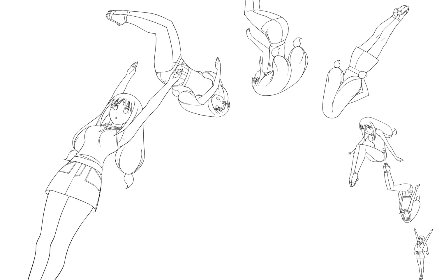 a1, initial-g, kaleido_star, line_art, may_wong, monochrome