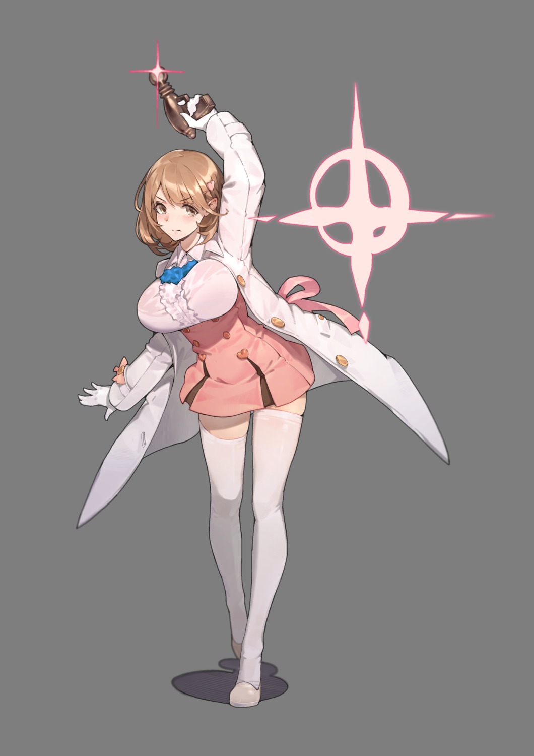 gun, narusawa_ryouka, occultic;nine, seifuku, thighhighs, transparent_png, xan_(rain344423386)