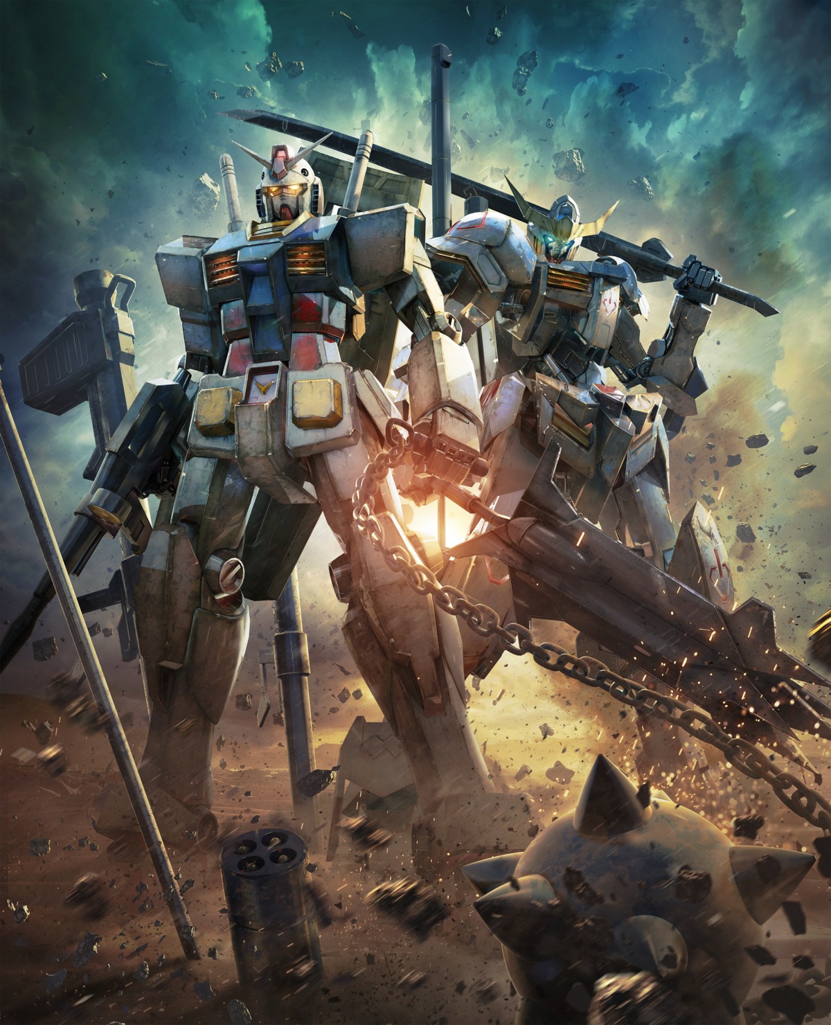 crossover, gundam, gundam_barbatos, gundam_iron-blooded_orphans, mecha, rx-78-2_gundam, tagme