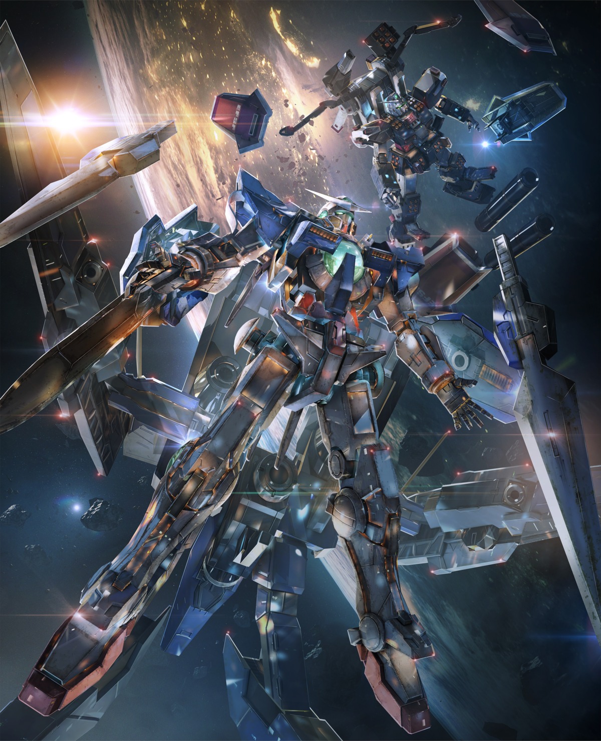 crossover, gundam, gundam_00, gundam_exia, mecha