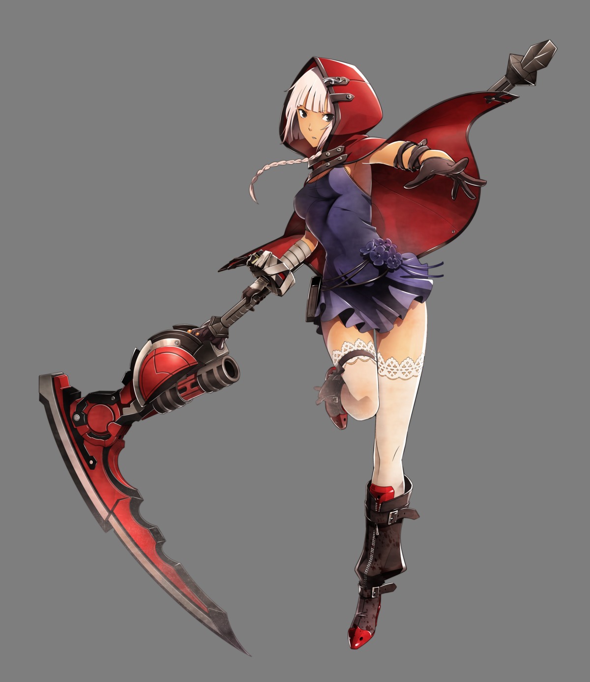 bandages, dress, god_eater, god_eater_2, tagme, thighhighs, transparent_png, weapon