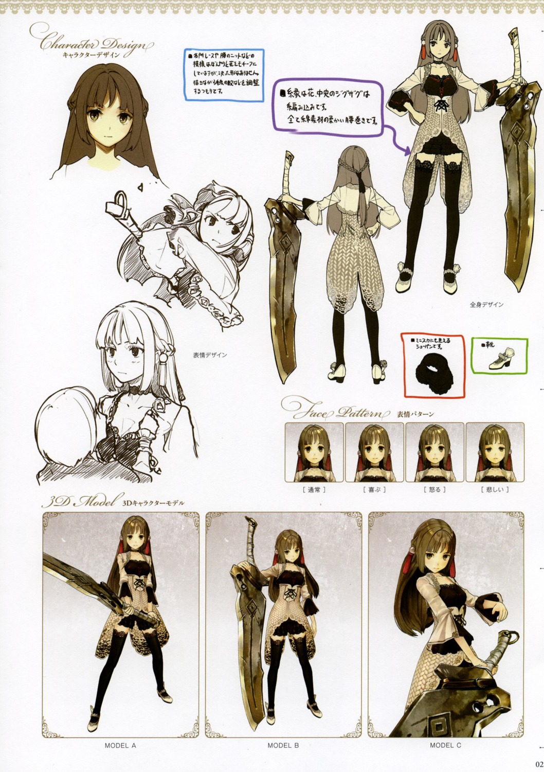 atelier, atelier_ayesha, character_design, expression, heels, hidari, linca, profile_page