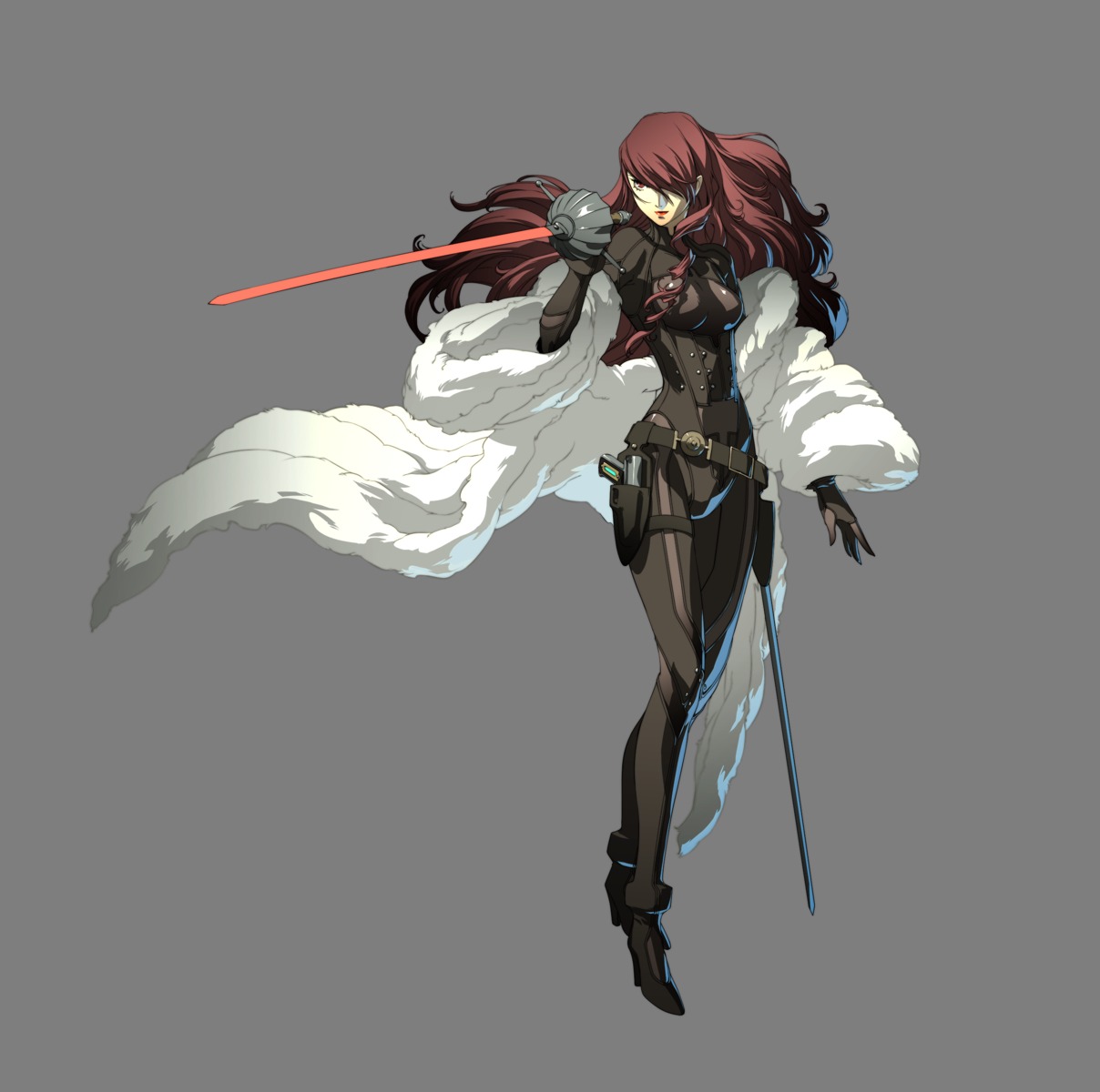 bodysuit, heels, kirijou_mitsuru, megaten, persona, persona_3, persona_4:_the_ultimate_in_mayonaka_arena, soejima_shigenori