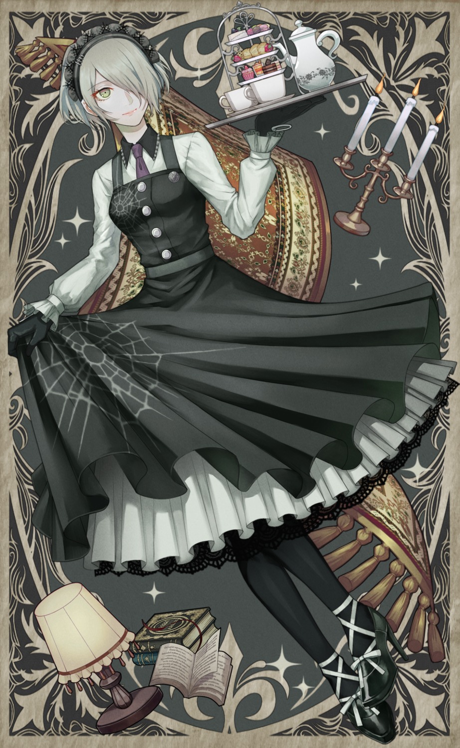 dangan-ronpa, dangan-ronpa_v3, heels, maid, skirt_lift, toujou_kirumi, xino