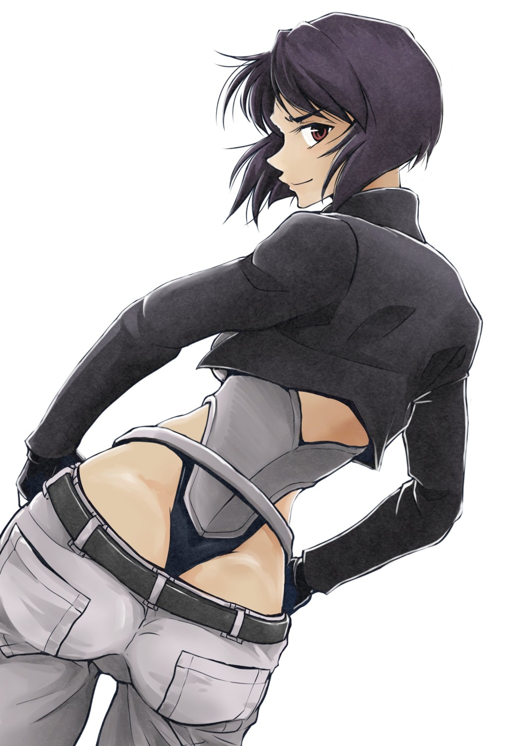 ass, fukui_ashibi, ghost_in_the_shell:_stand_alone_complex, kusanagi_motoko, leotard