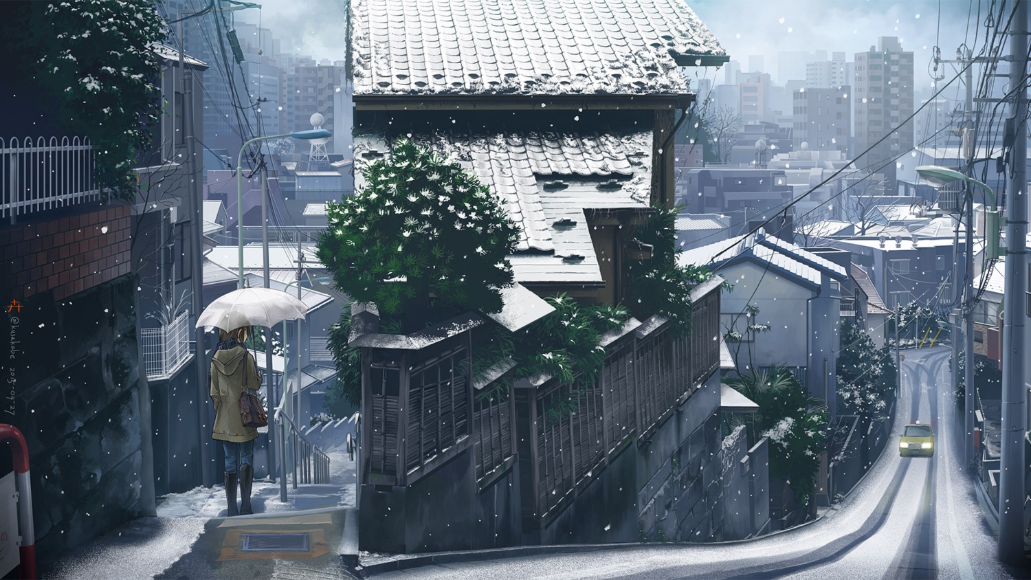 kusakabe_(kusakabeworks), landscape, umbrella, wallpaper