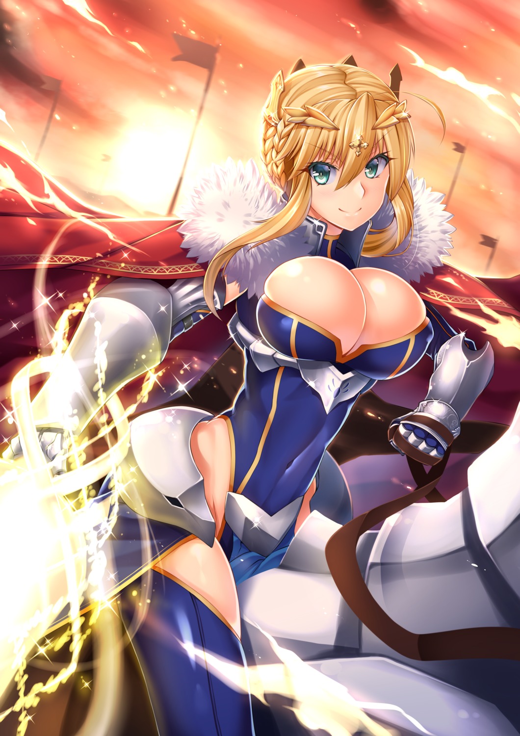 armor, artoria_pendragon_(fate), butter-t, cleavage, fate/grand_order