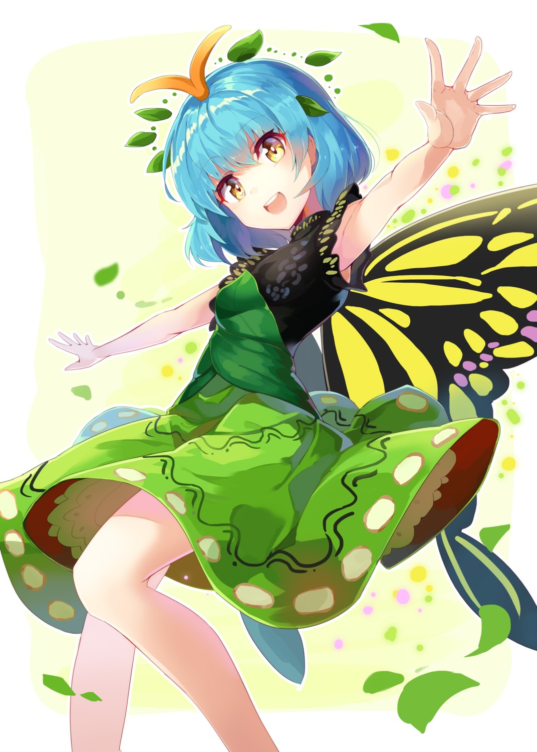 dress, eternity_larva, rin_falcon, touhou, wings