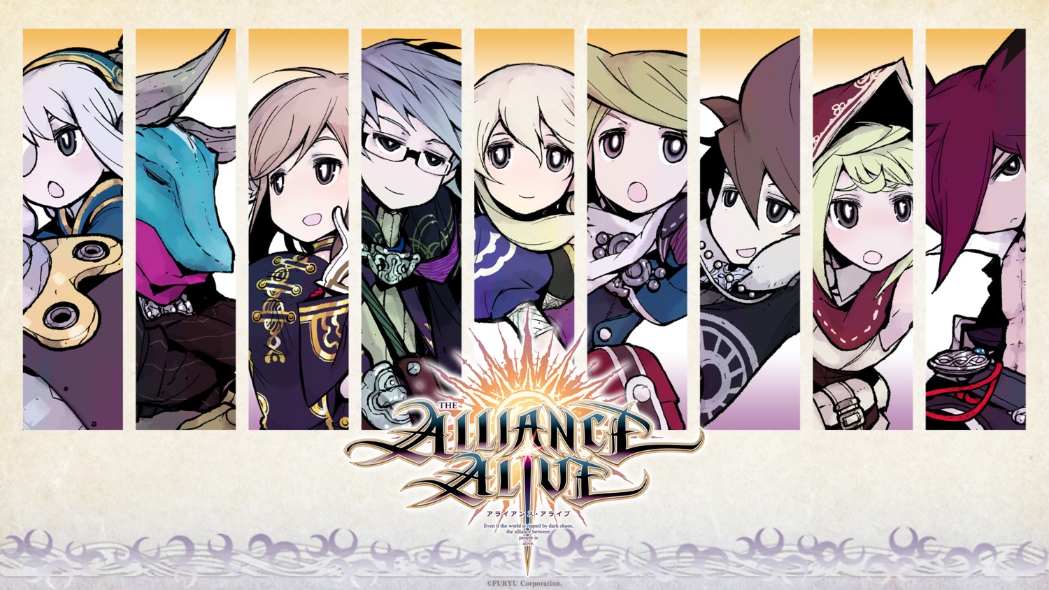 barbarosa_(the_alliance_alive), eyepatch, furyu, galil_(the_alliance_alive), gene_(the_alliance_alive), ignace_(the_alliance_alive), megane, rachel_(the_alliance_alive)