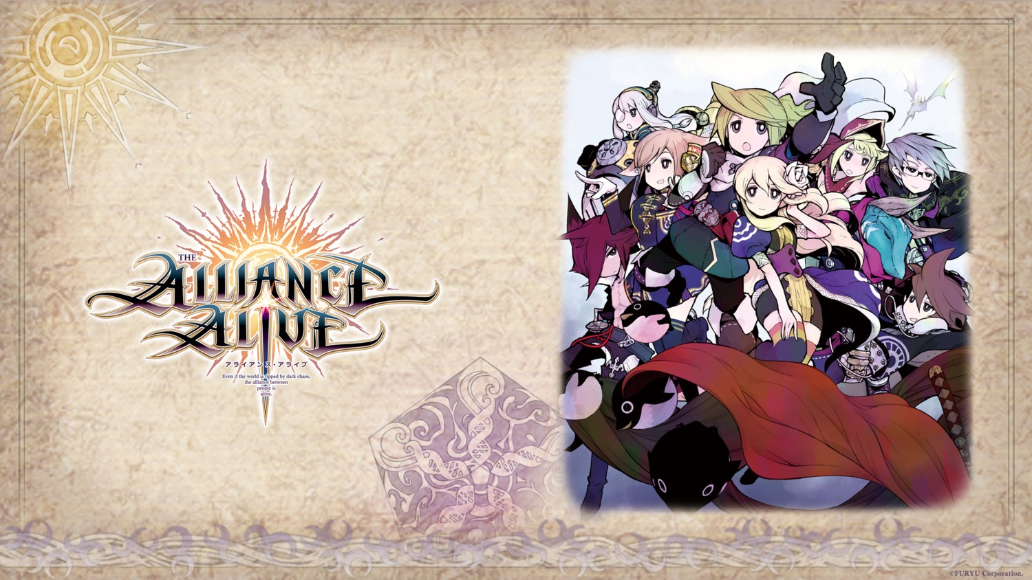 barbarosa_(the_alliance_alive), eyepatch, furyu, galil_(the_alliance_alive), gene_(the_alliance_alive), ignace_(the_alliance_alive), megane, pantyhose