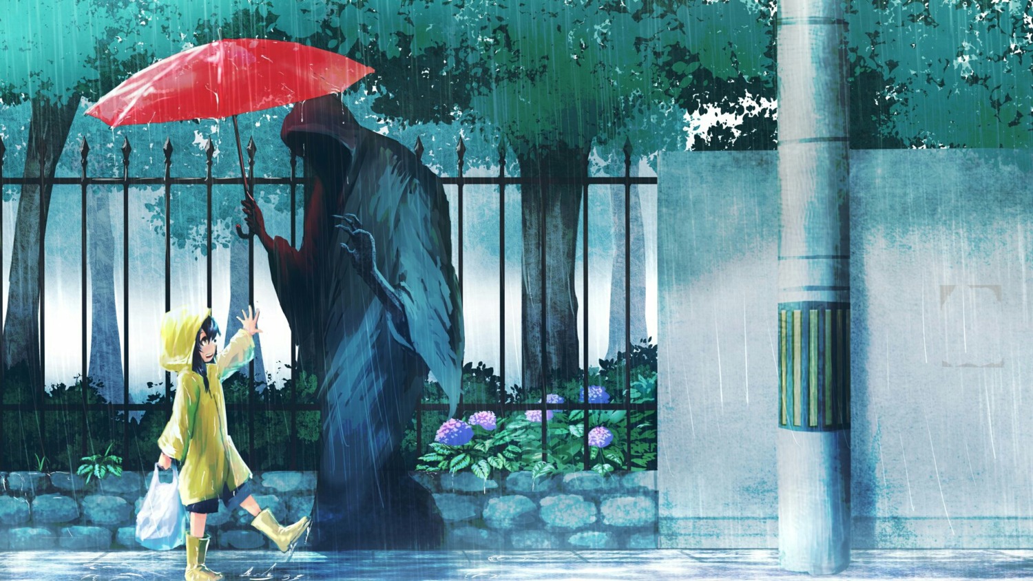 landscape, namacotan, umbrella, wallpaper