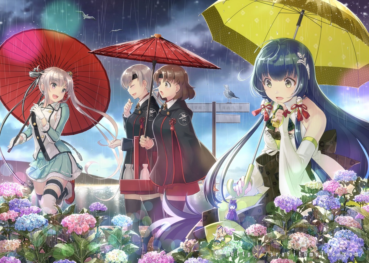 akitsushima_(kancolle), chitose_(kancolle), chiyoda_(kancolle), fairy_(kancolle), garter, kantai_collection, mizuho_(kancolle), nacht