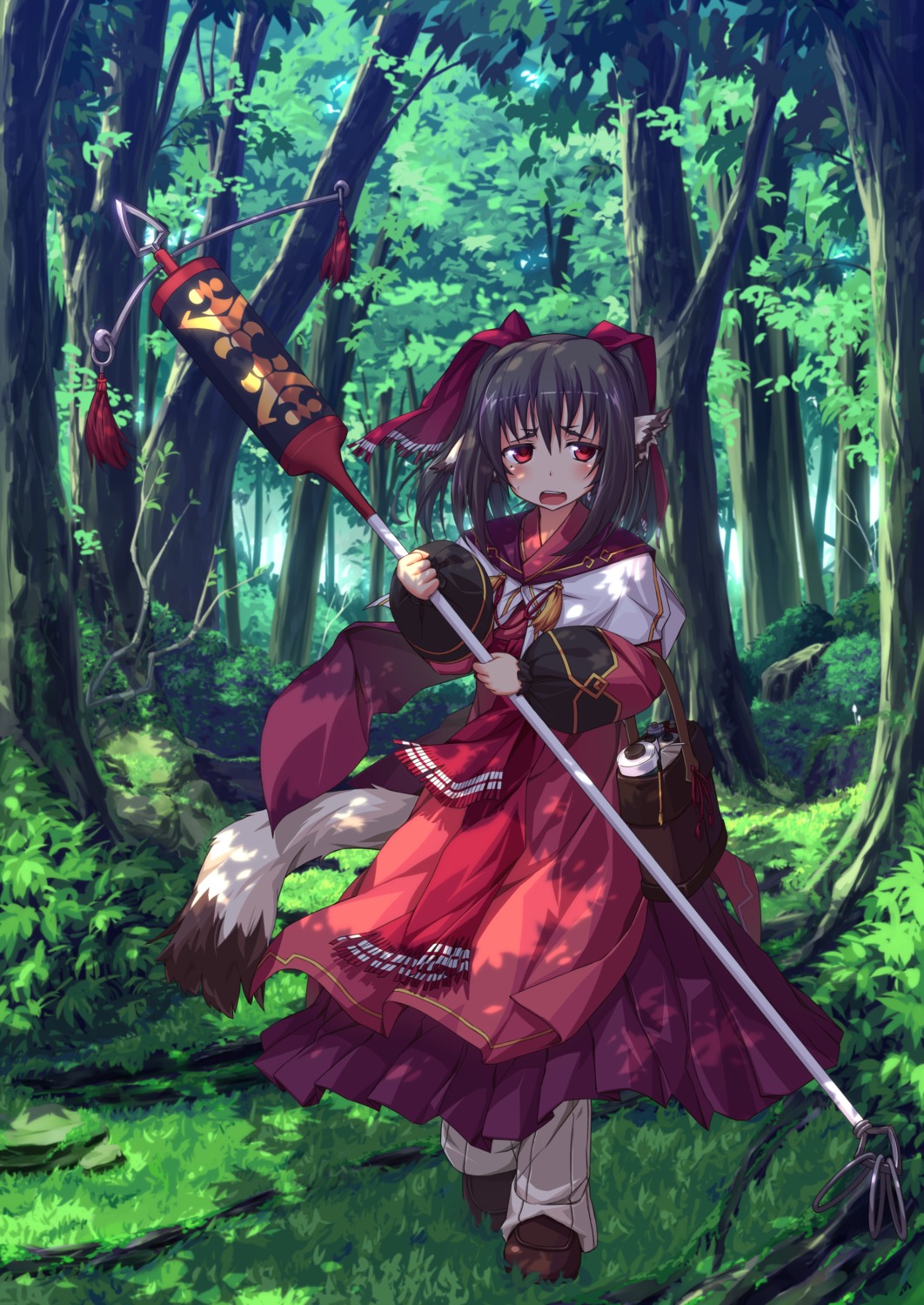 animal_ears, nekone_(utawarerumono), tail, ugume, utawarerumono, utawarerumono_itsuwari_no_kamen, weapon