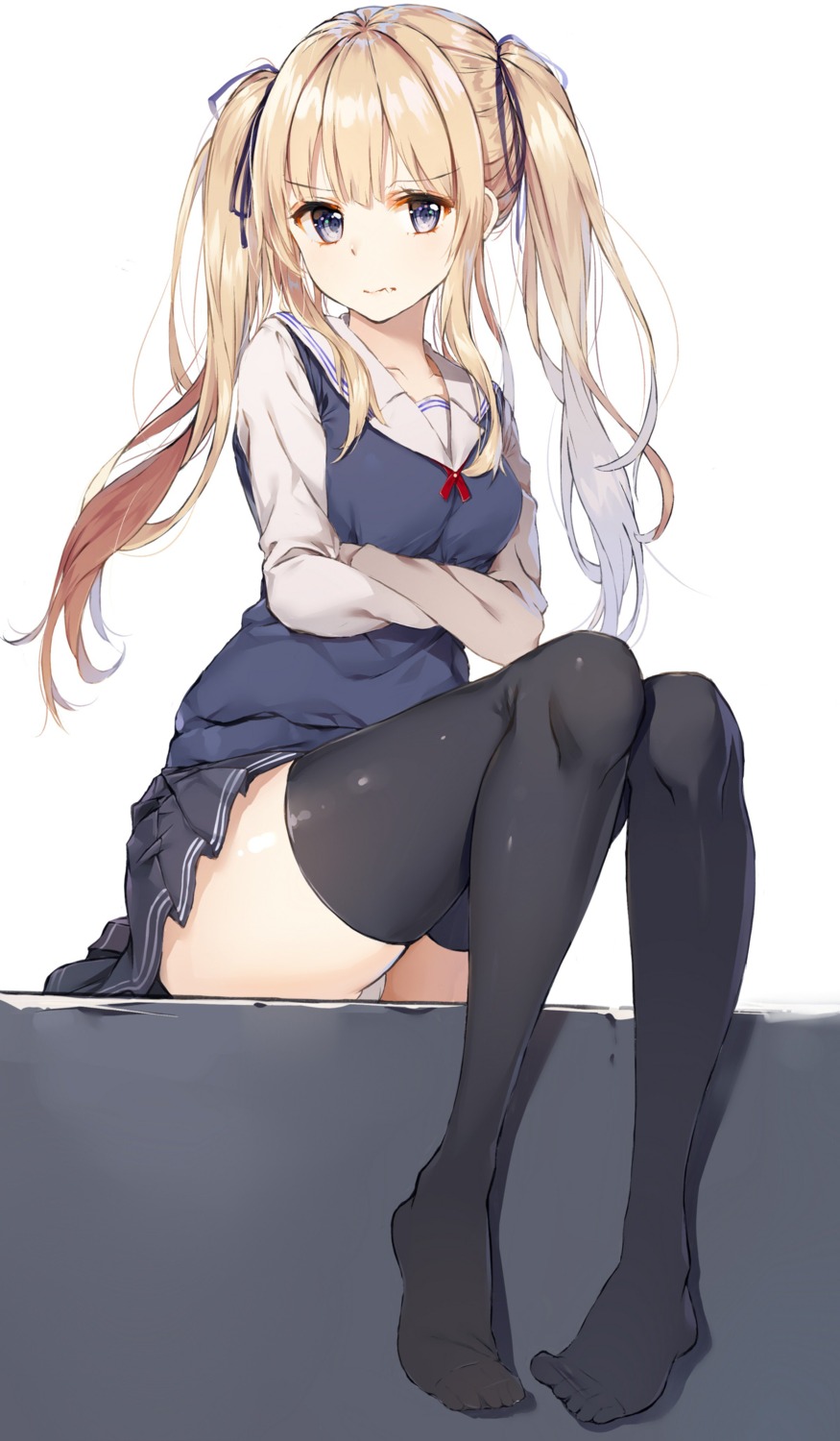 feet, pantsu, rikoma, saenai_heroine_no_sodatekata, sawamura_spencer_eriri, seifuku, thighhighs