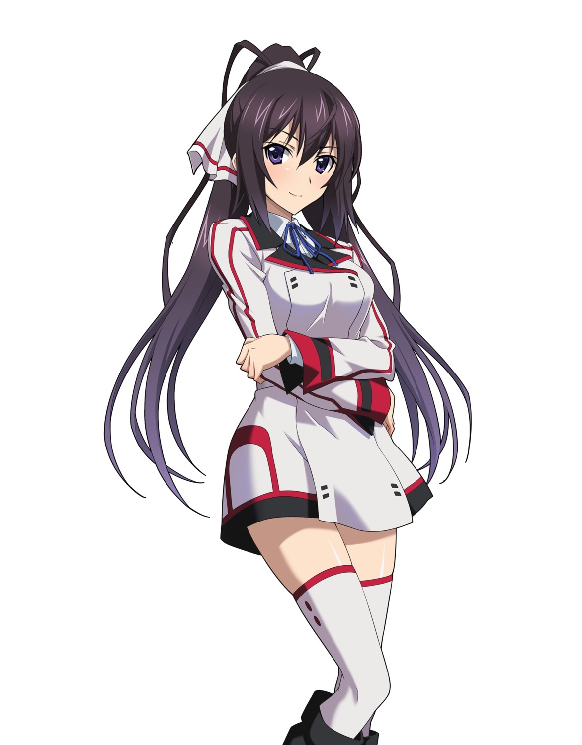 infinite_stratos, seifuku, shinonono_houki, thighhighs