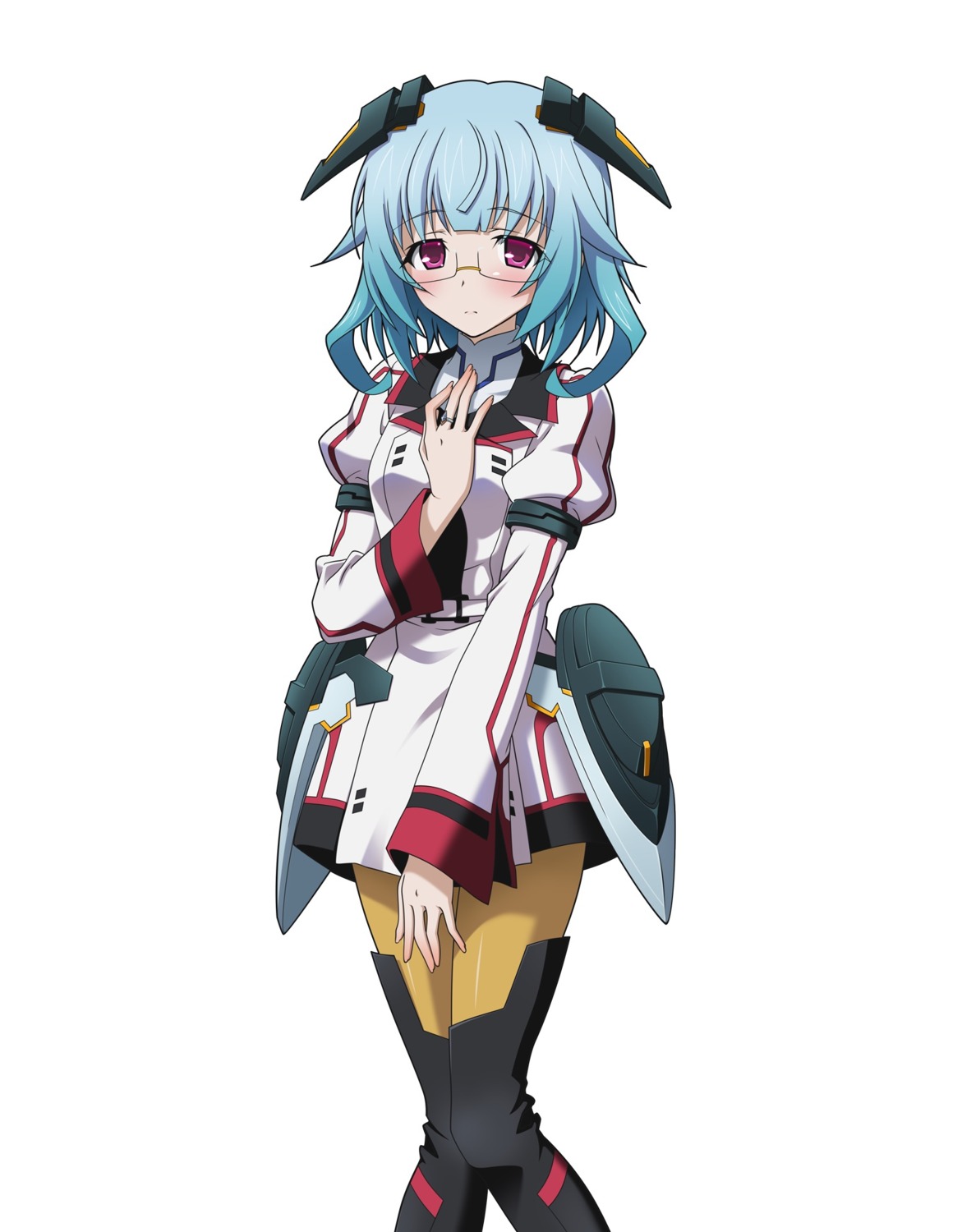 infinite_stratos, megane, pantyhose, sarashiki_kanzashi, seifuku, thighhighs