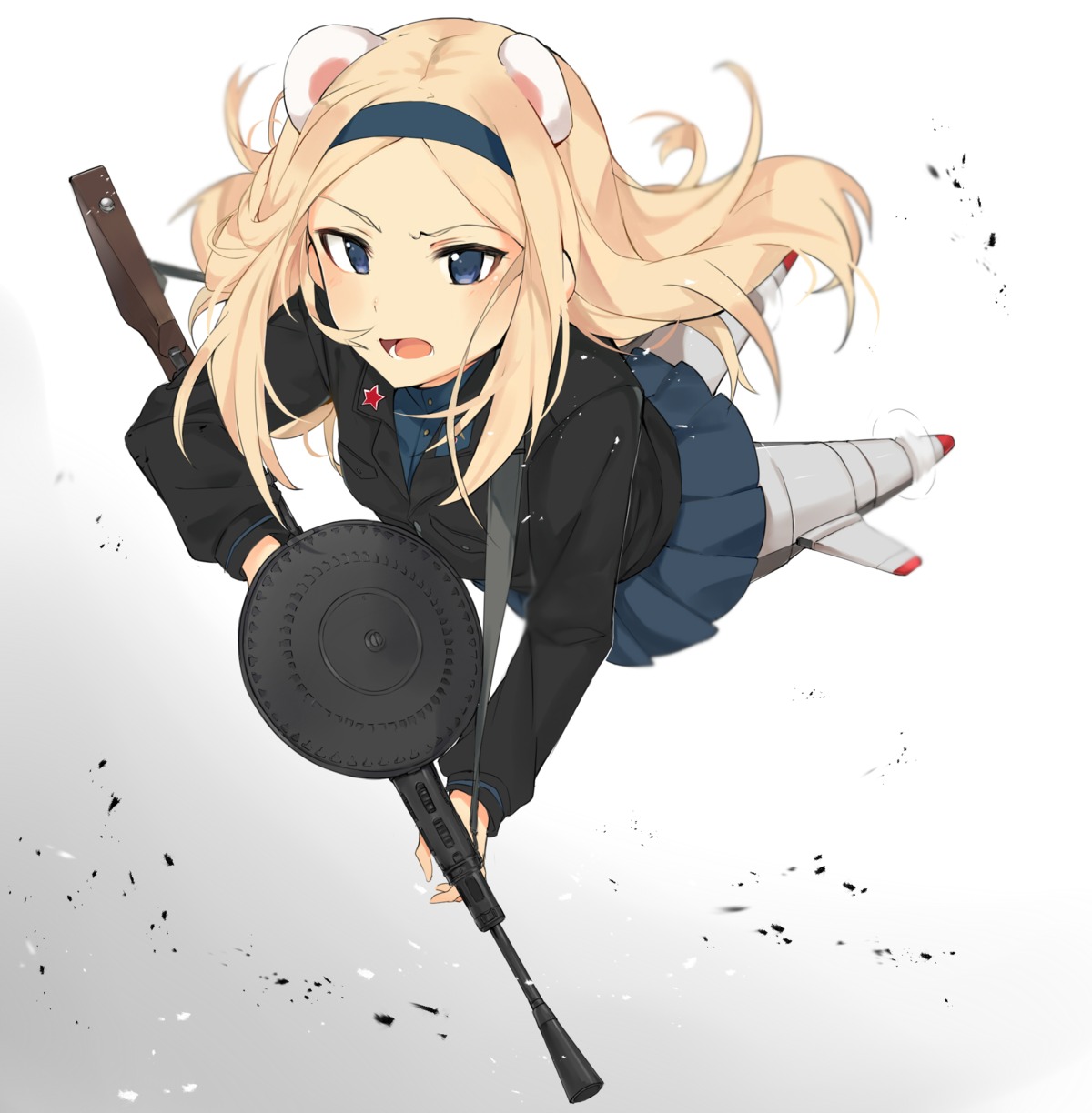 aleksandra_i_pokryshkin, animal_ears, brave_witches, gun, tuxedo_de_cat, uniform