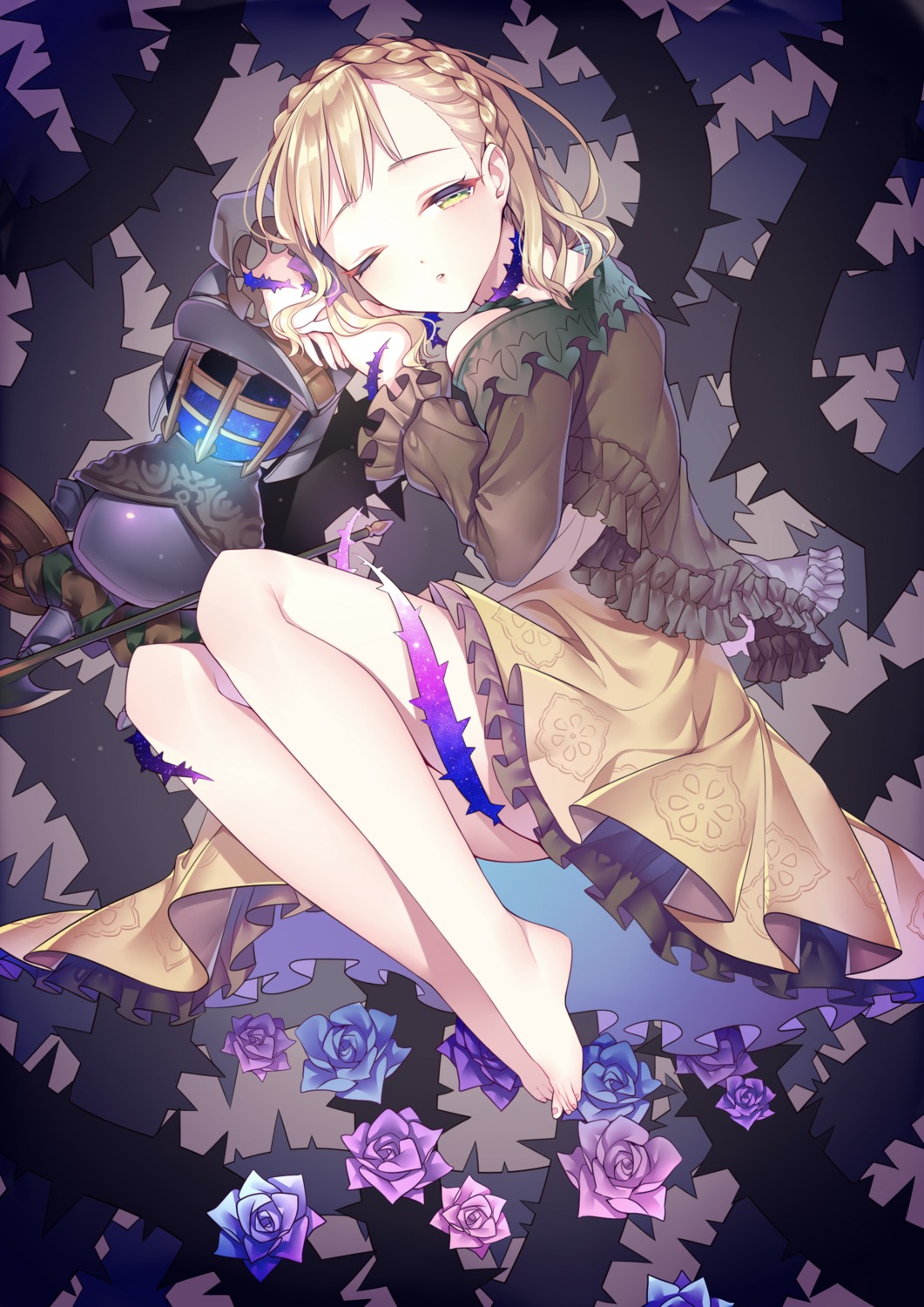 briar_rose_(sinoalice), dress, feet, may_(2747513627), sinoalice