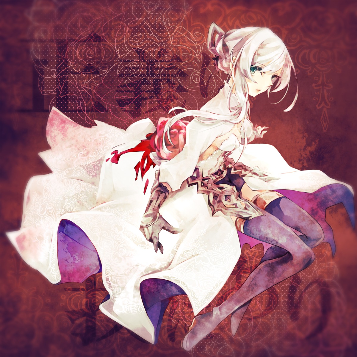 dress, heels, hoshiya, sinoalice, snow_white_(sinoalice), thighhighs