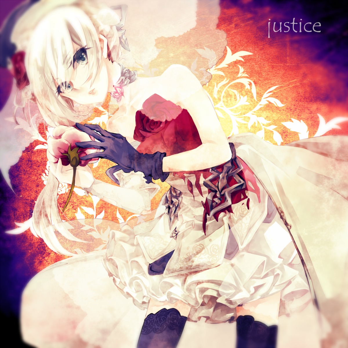 dress, hoshiya, sinoalice, snow_white_(sinoalice), thighhighs