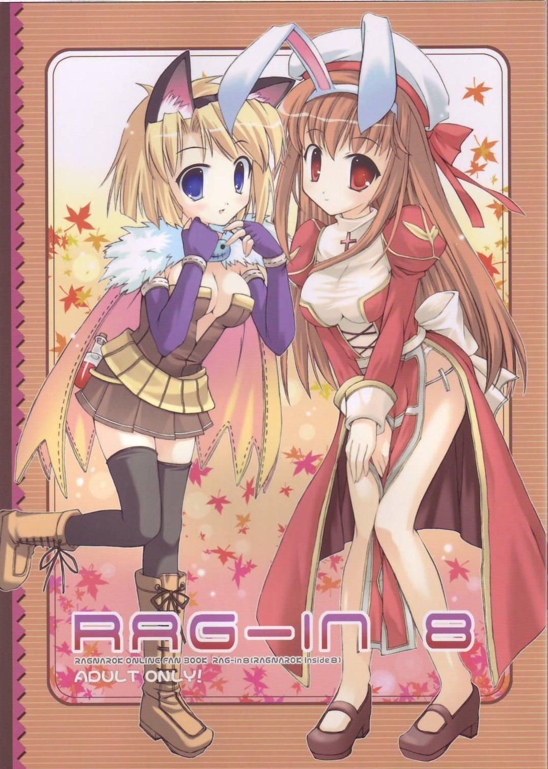 alchemist, animal_ears, bunny_ears, cleavage, high_priest, mitha, nekomimi, ragnarok_online